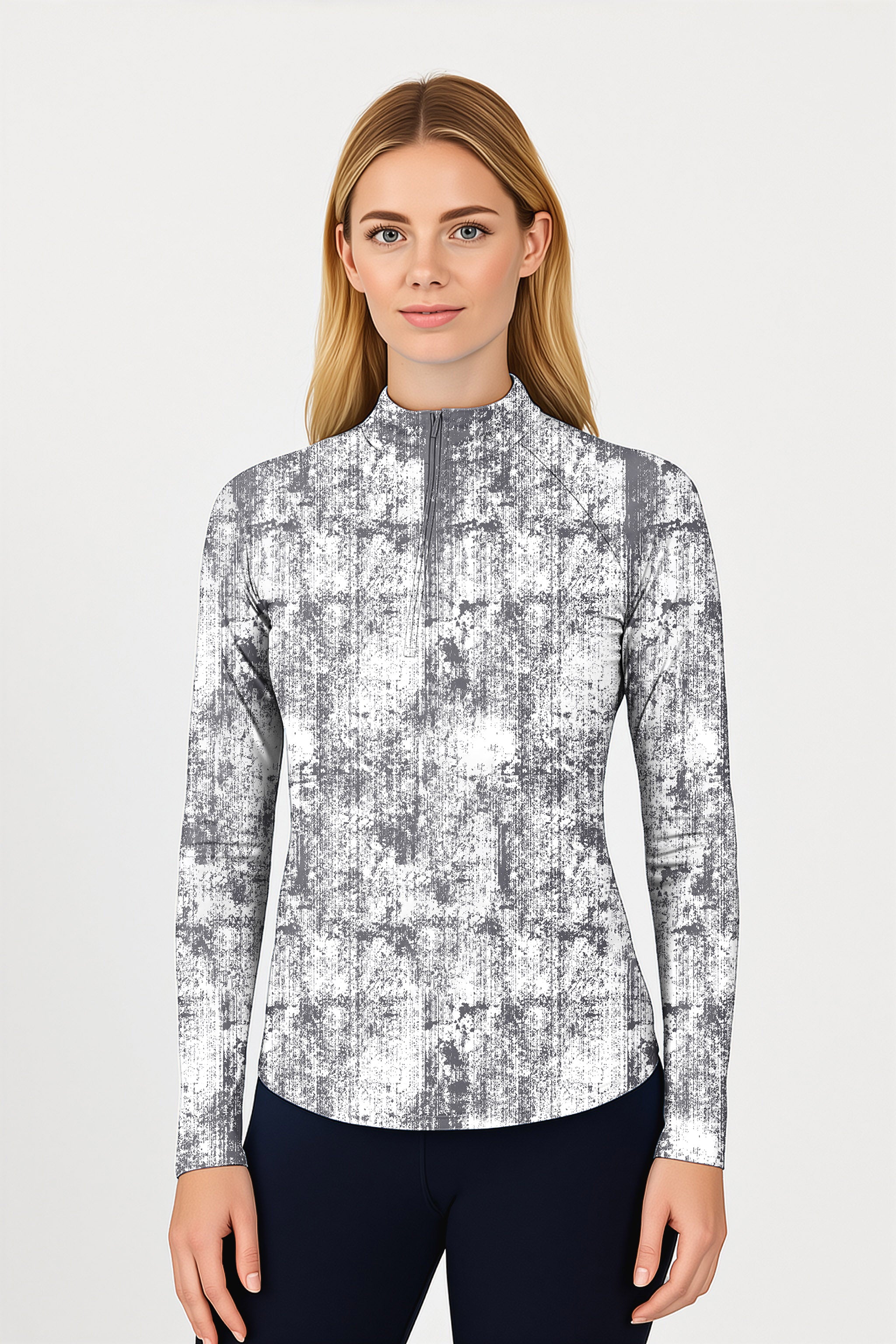 Gray Line Lmpression Women's Golf Active 3/4 Zipper Top Long Sleeves