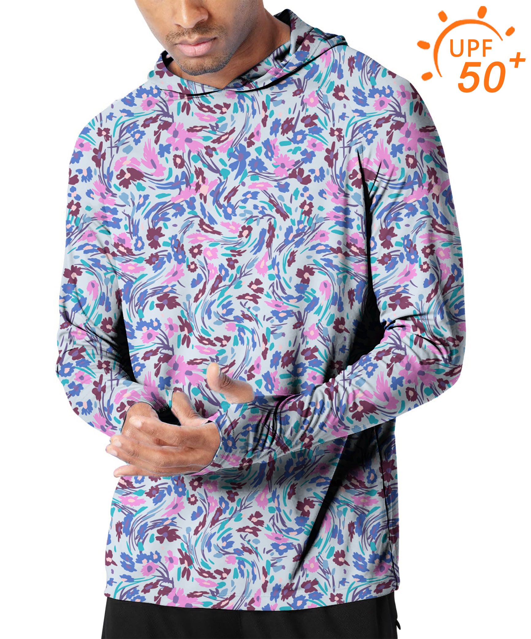Men's Outdoor summer floral Golf Sun Protection Slim Fit  hoodies