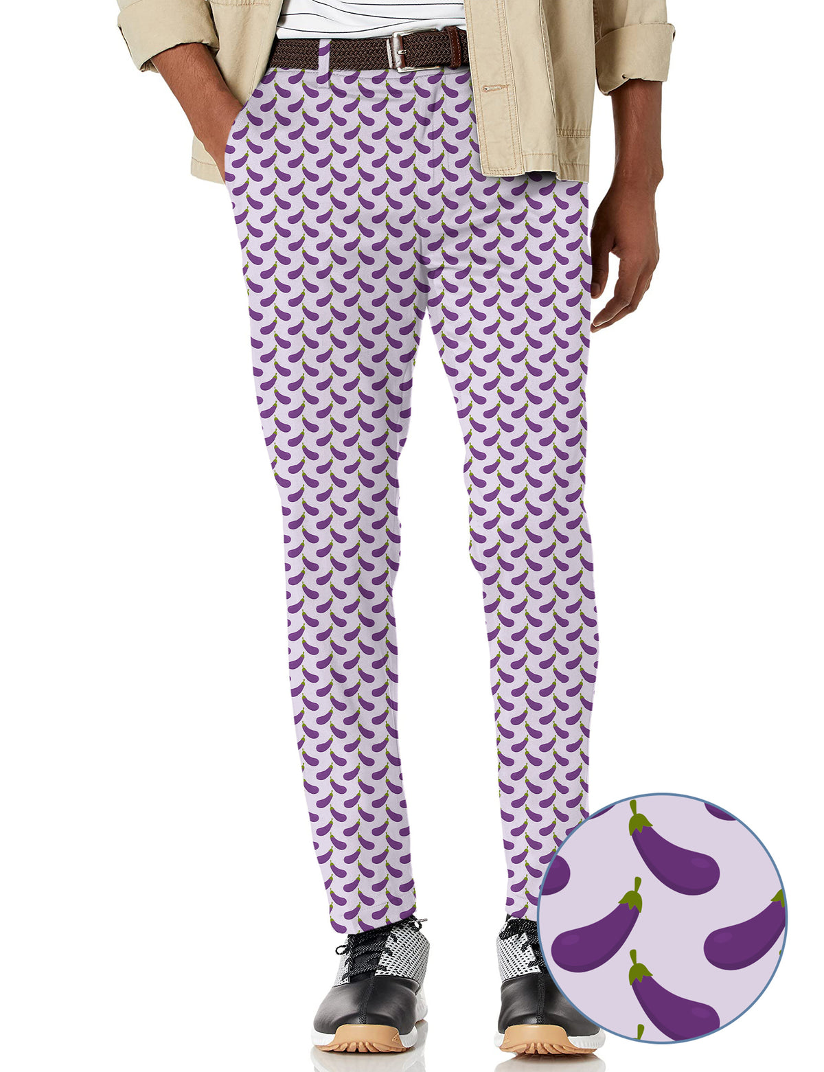 Men's Purple eggplant Stretch Golf Pants