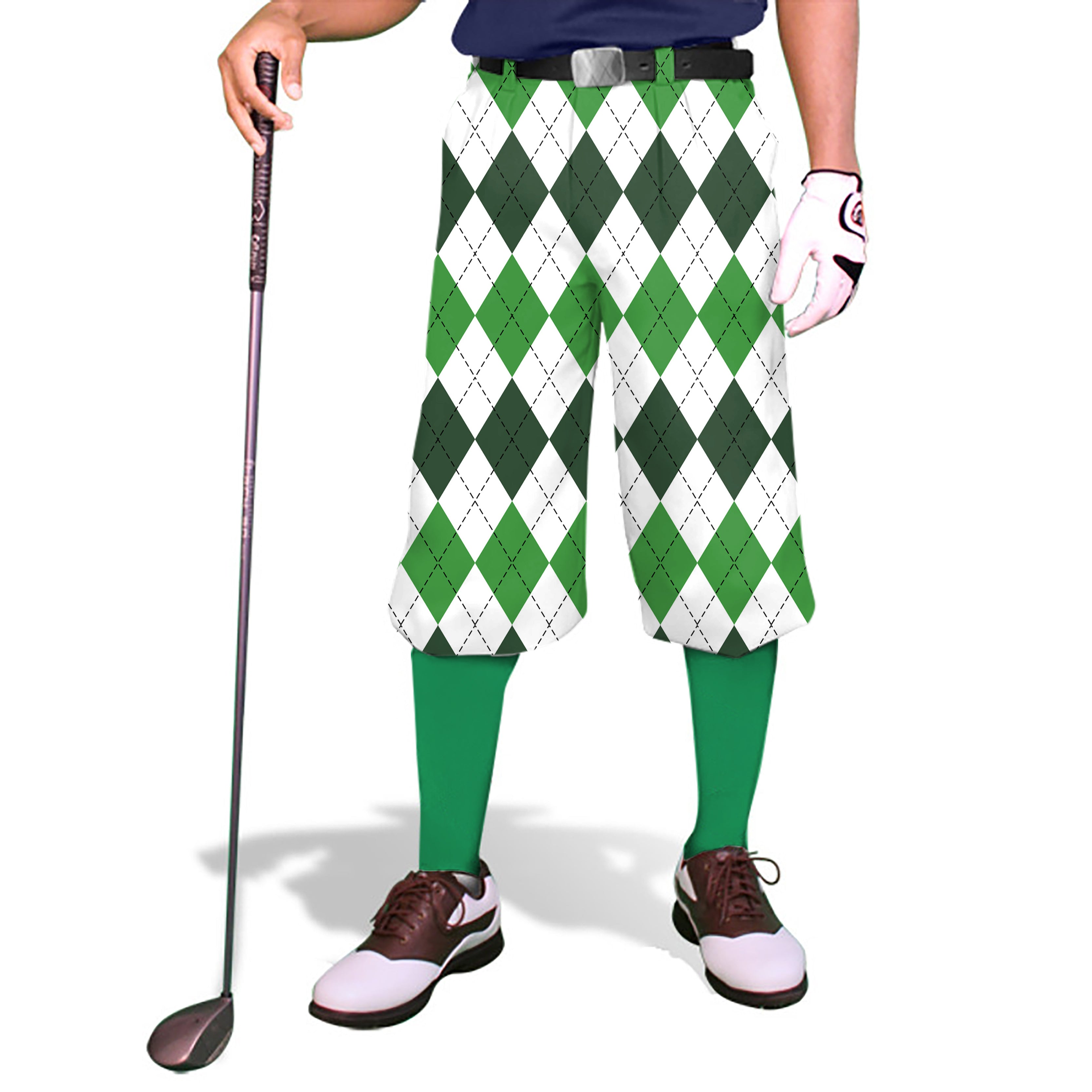 St. Patricks day Argyle plaid-Men's Golf Knickers Pants