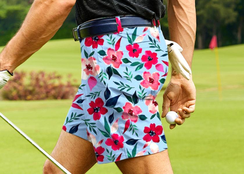 Men Tropical flowers Golf Shorts