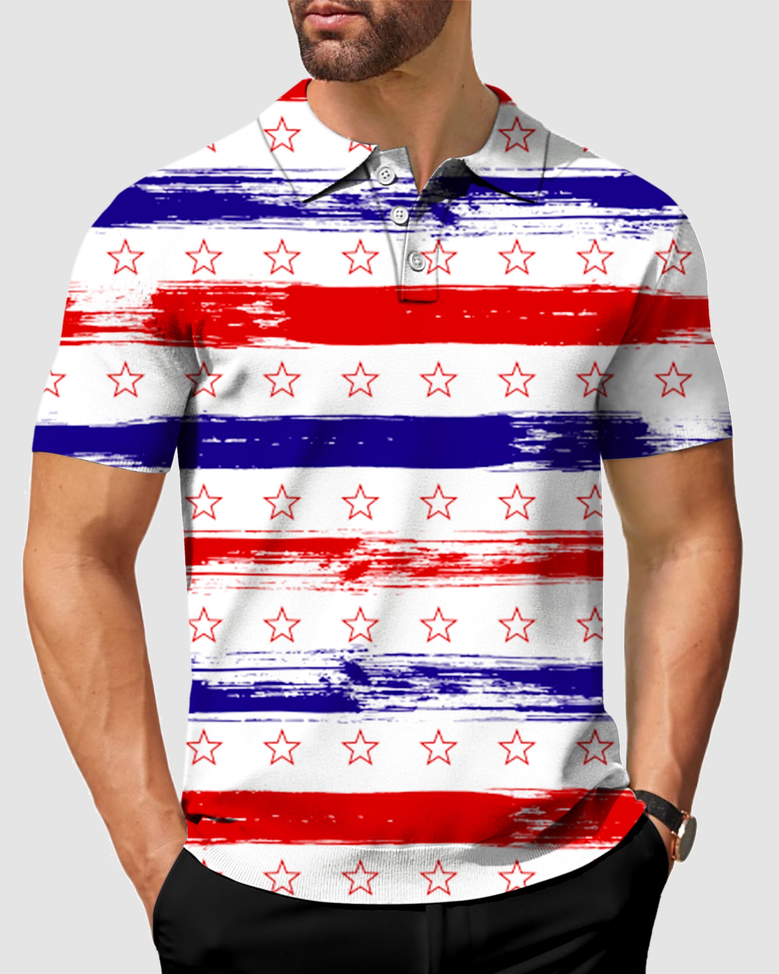 Special Star Spangled Banner Men's golf polo