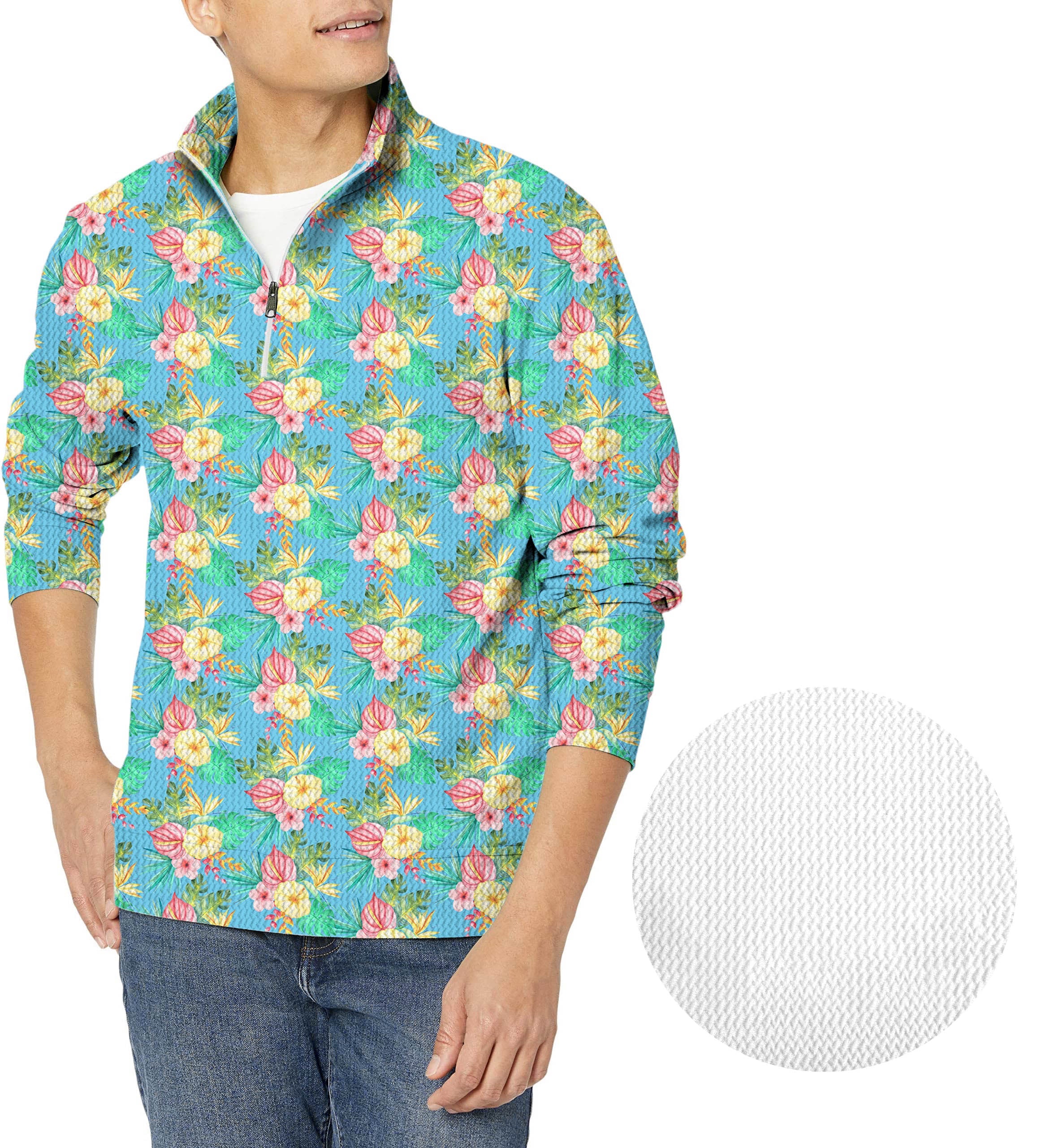 Tropics Pants-Men's Golf Waffle Zipper Pullover
