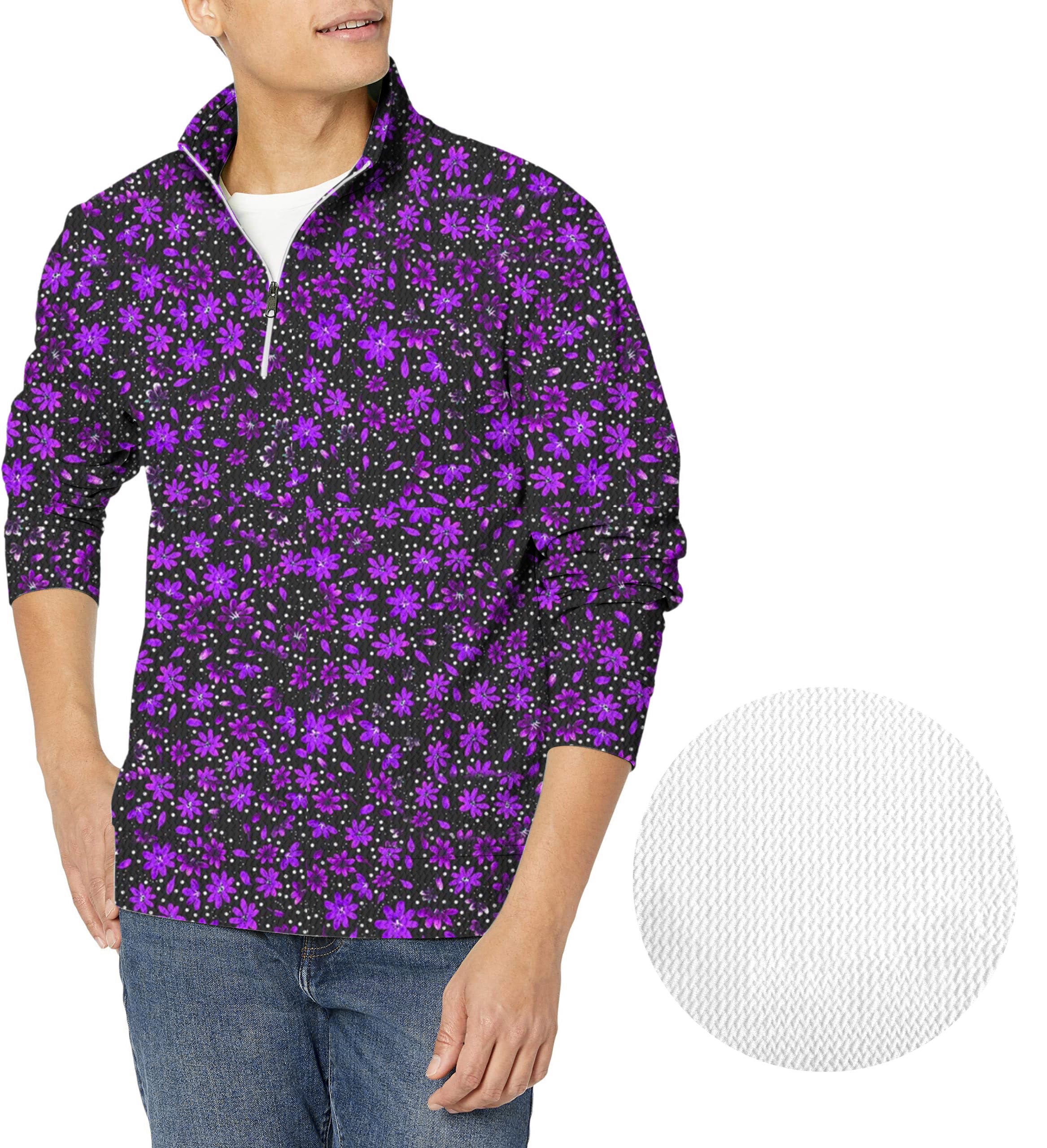 Infinite Daisy-Men's Golf Waffle Zipper Pullover