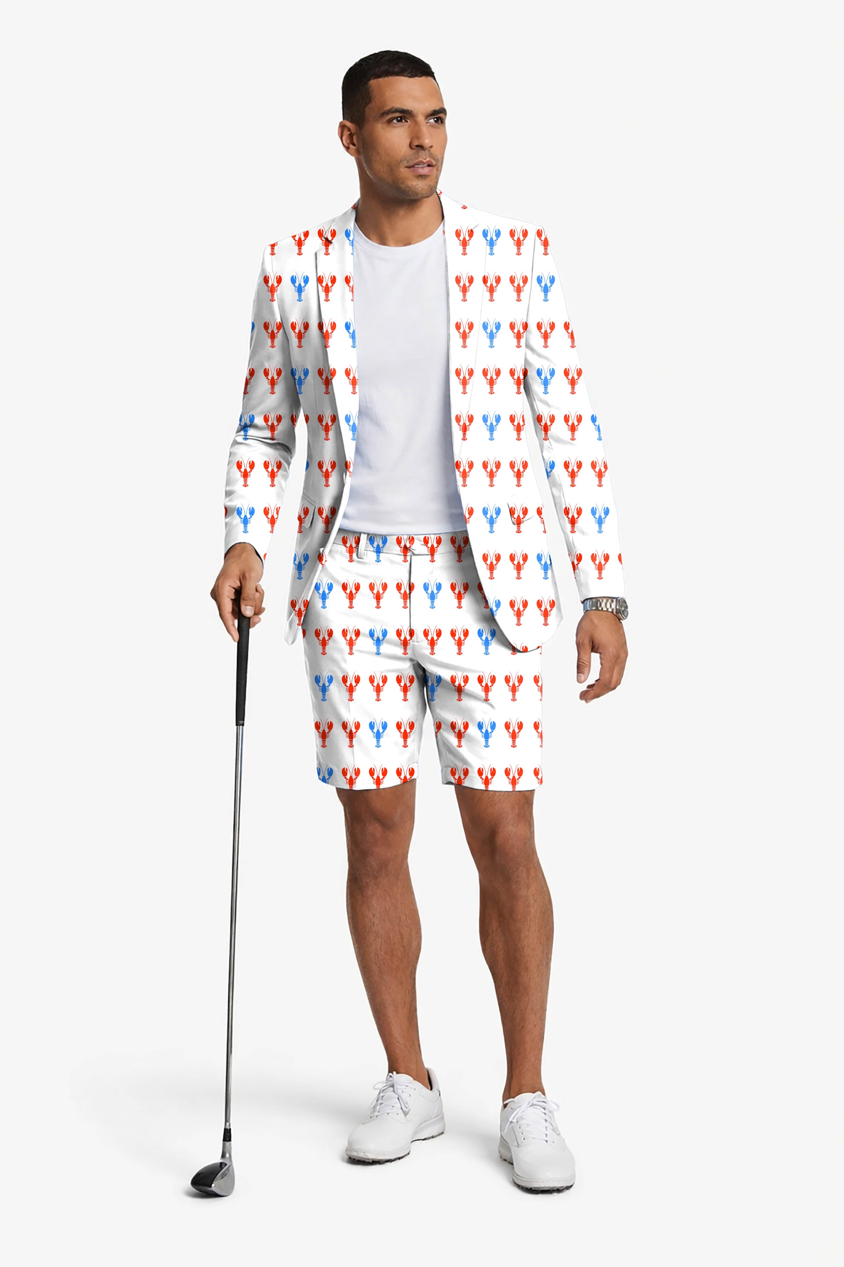 LOBSTERS US In Stock Men's Party Costumes-Theme Party 2pcs Suit set-Blazer Shorts