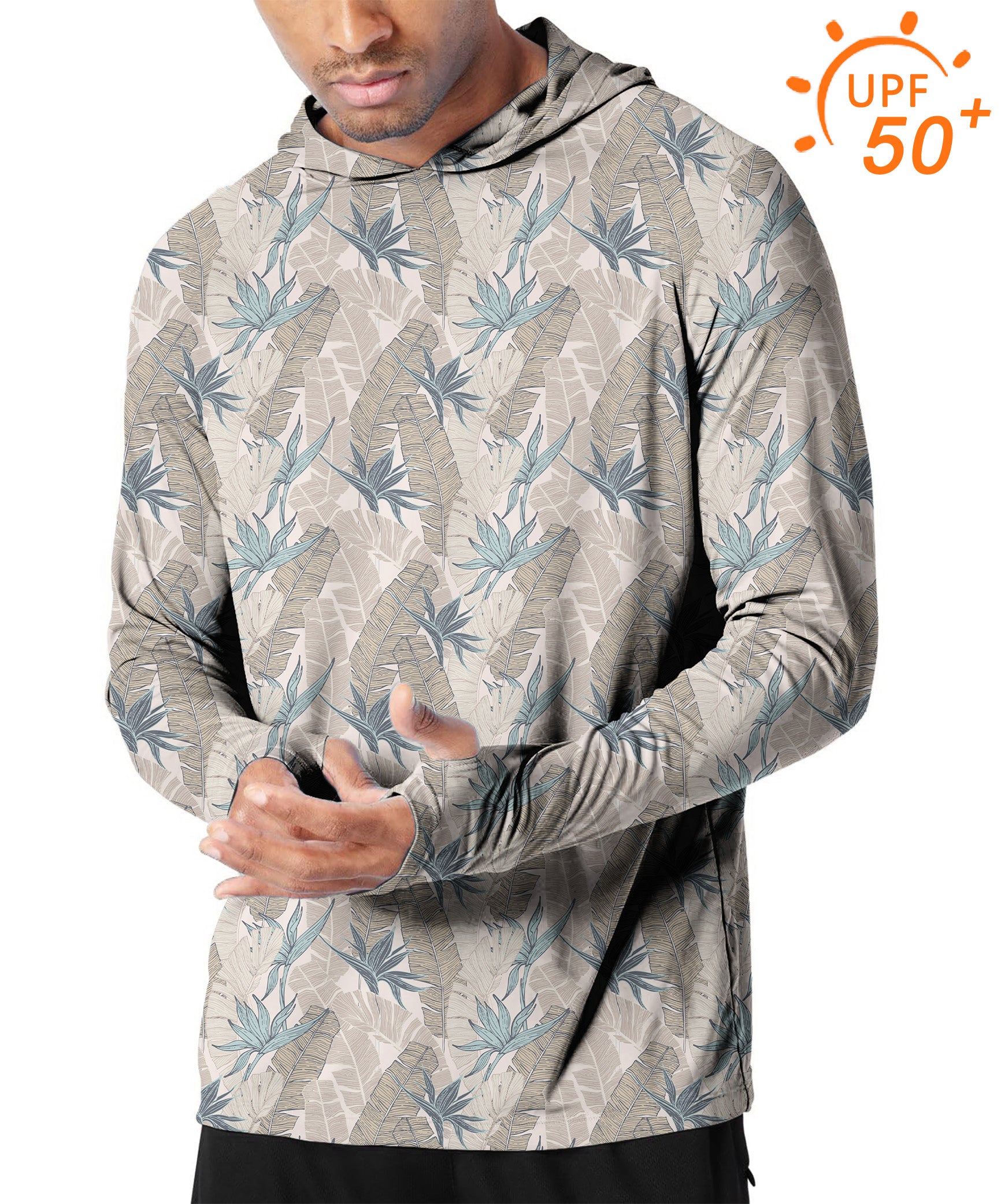 Men's Outdoor Tropical plants Golf Sun Protection Slim Fit  hoodies