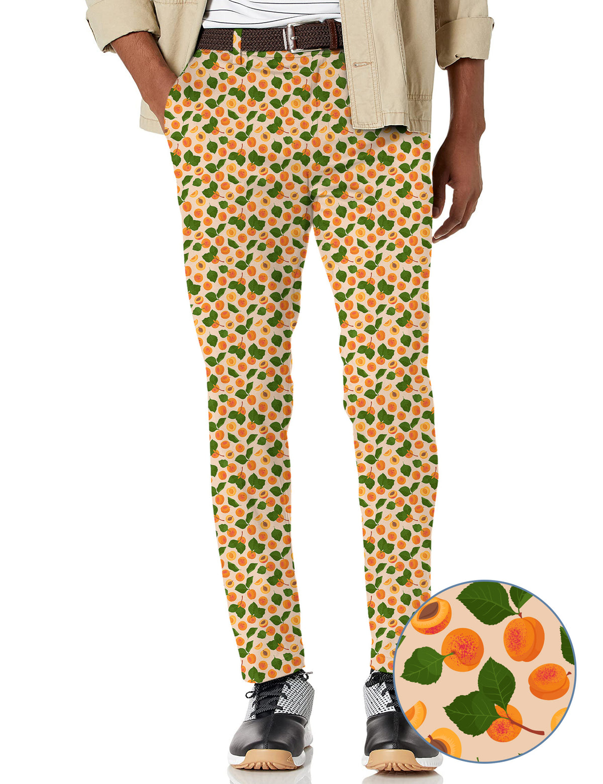 Men's Peach leaves Stretch Golf Pants