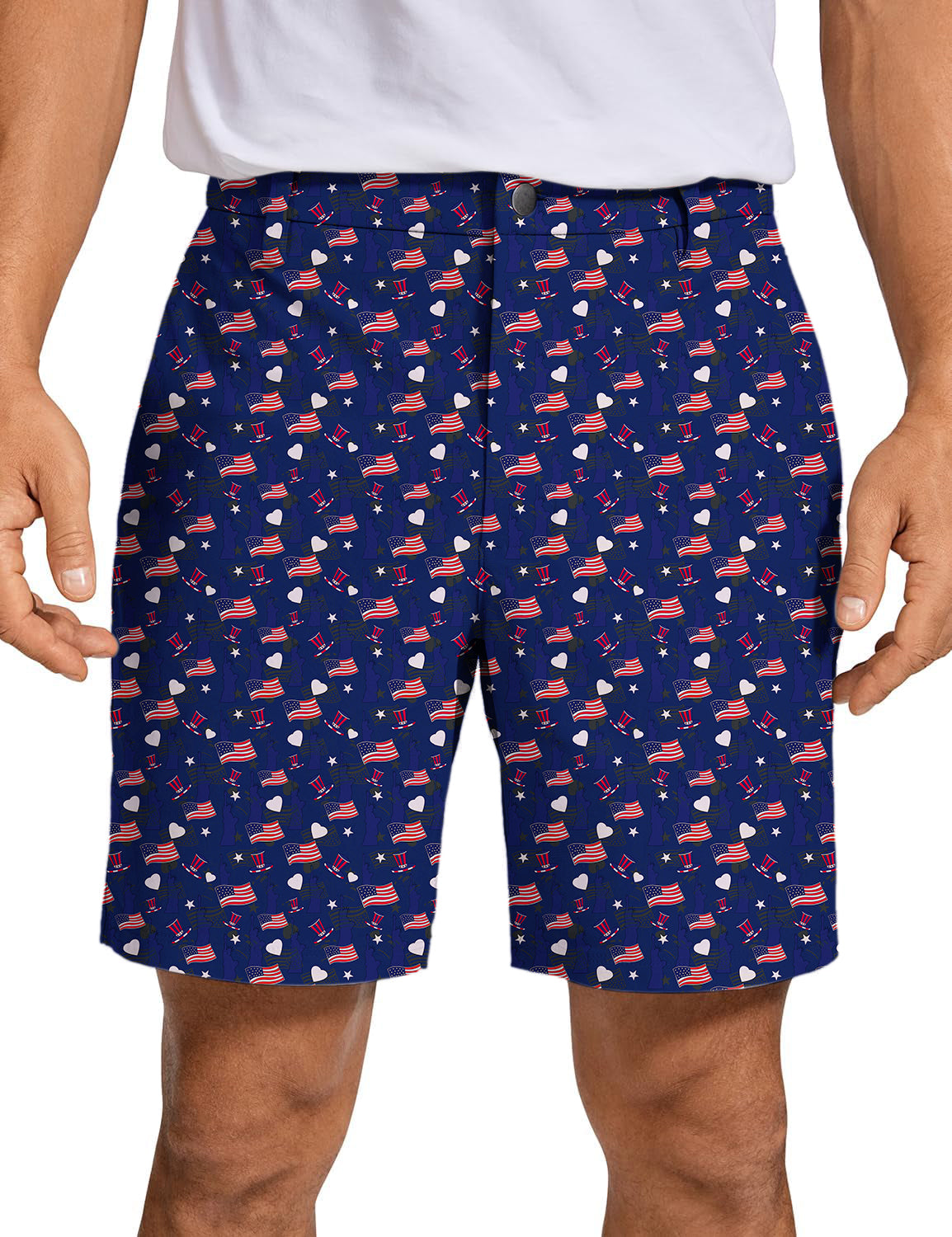 Men The Statue of Liberty Golf Shorts