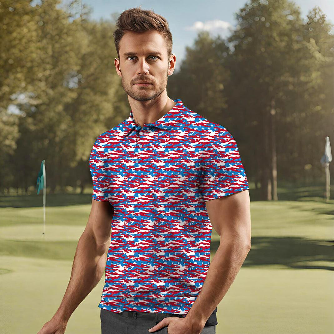 Men's Patriotic Camo golf polo