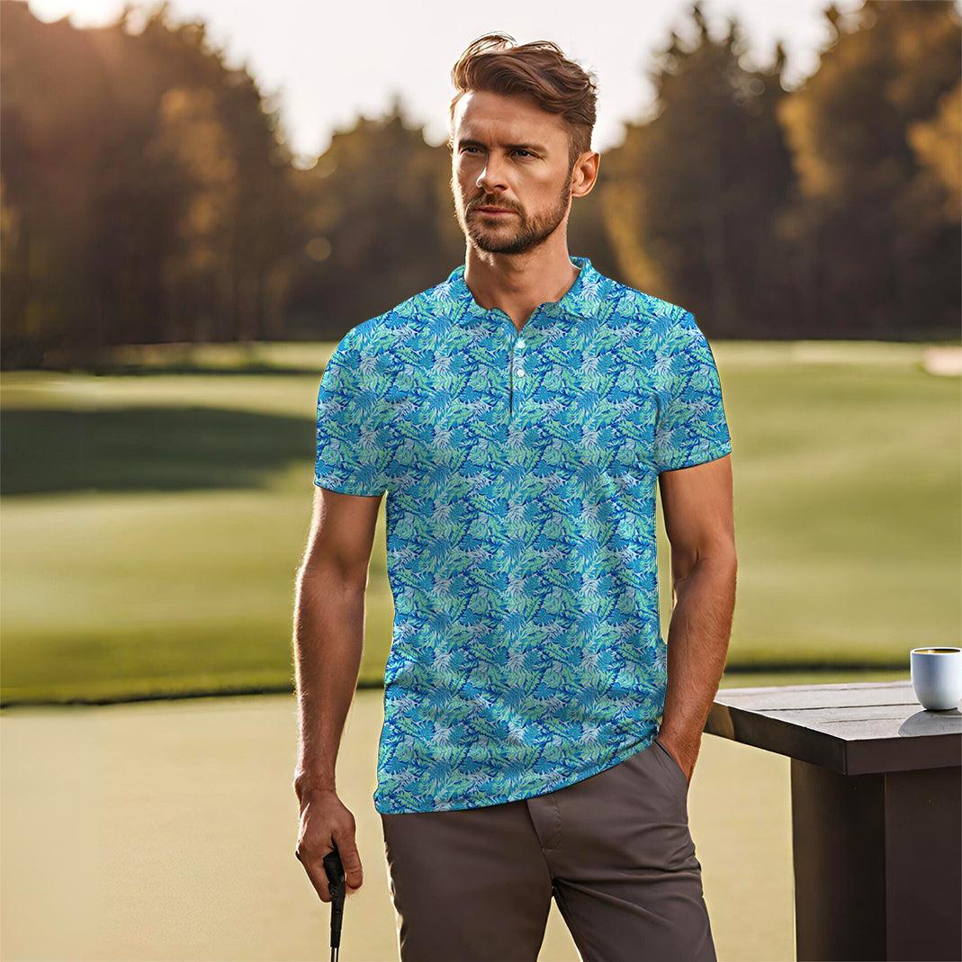 Men's Palm leaves golf polo