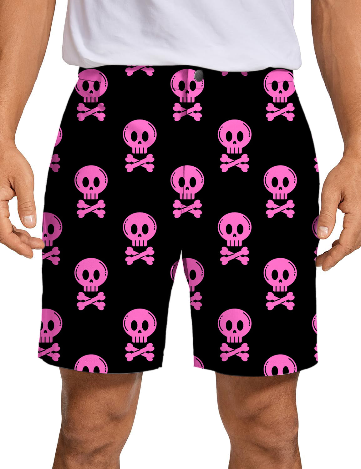 Men's Halloween Punk Skull Golf Shorts