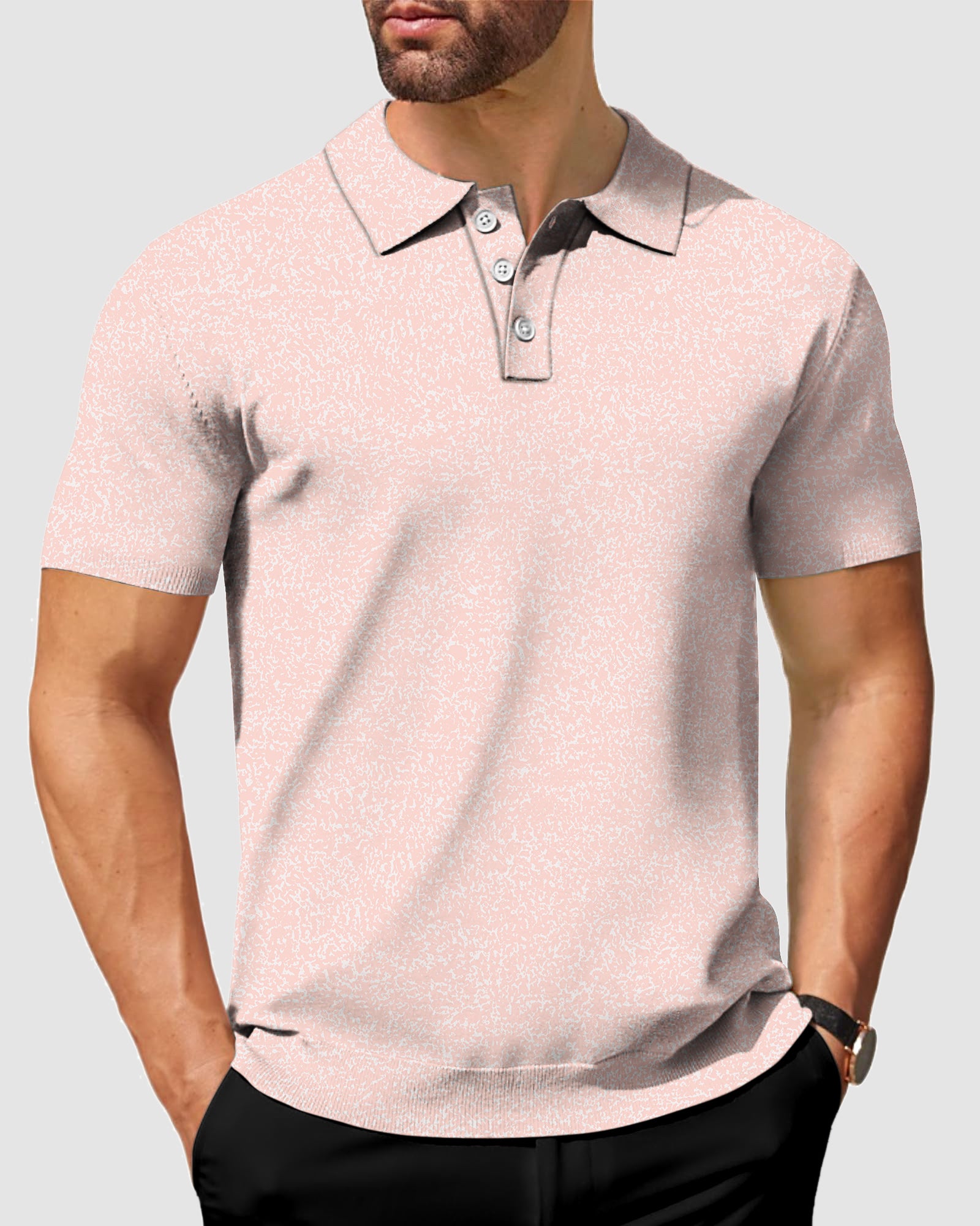 Men's Peach Performance golf polo