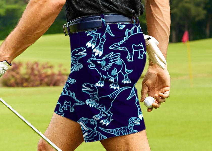 Men Neon Dino's Golf Shorts