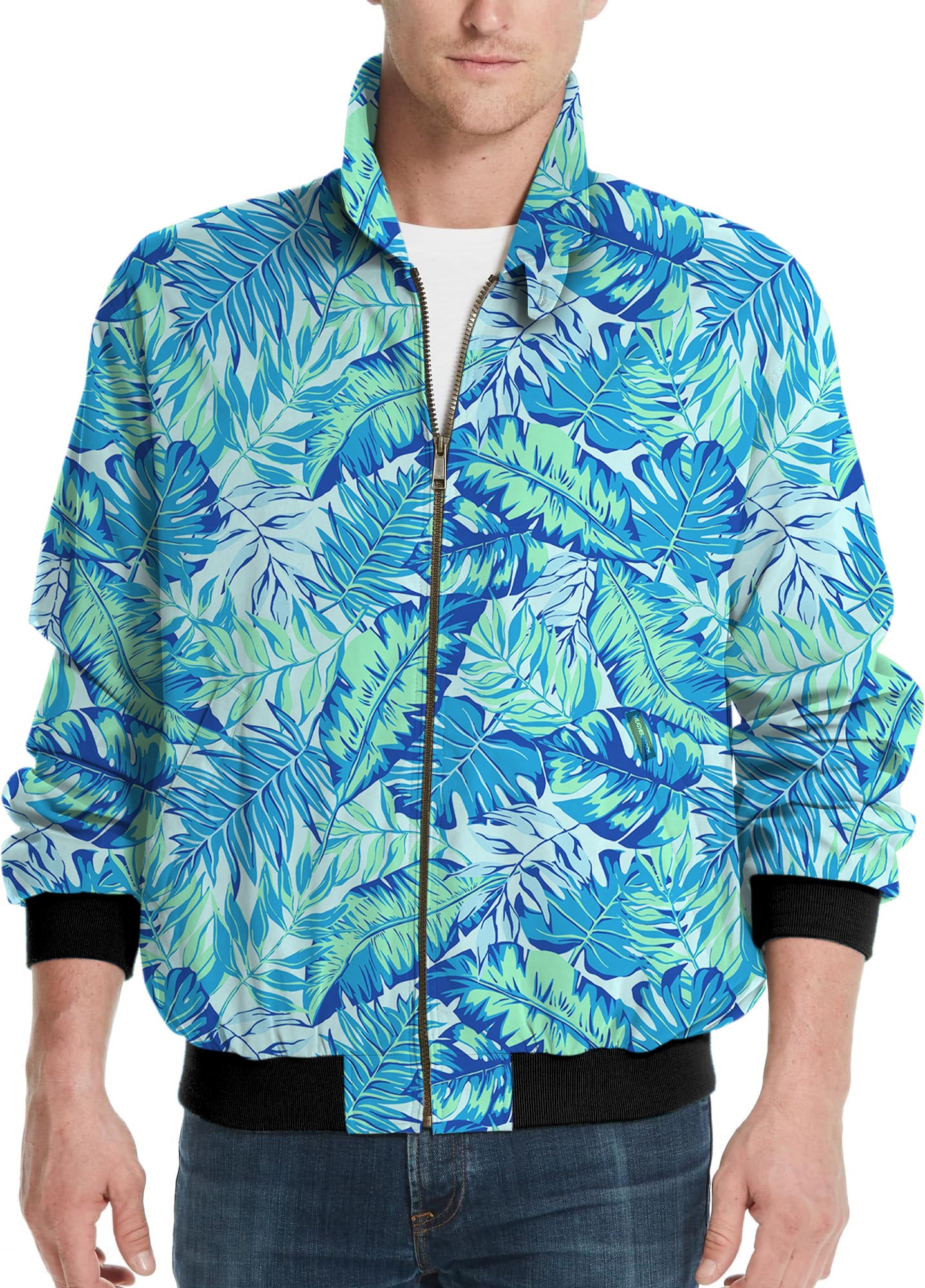 Palm leaves-Men's Golf Windbreaker Light Jacket