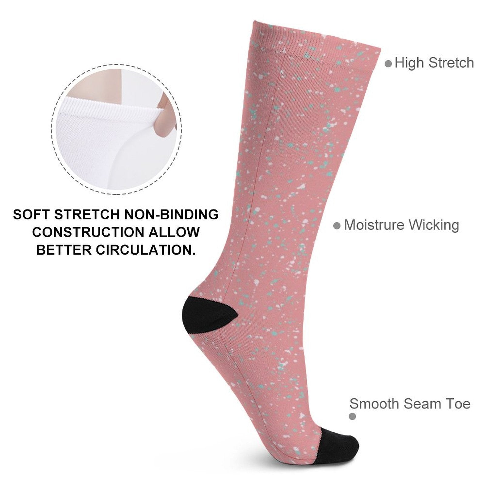 Paint Splatter Prined socks Gifts for Men Women