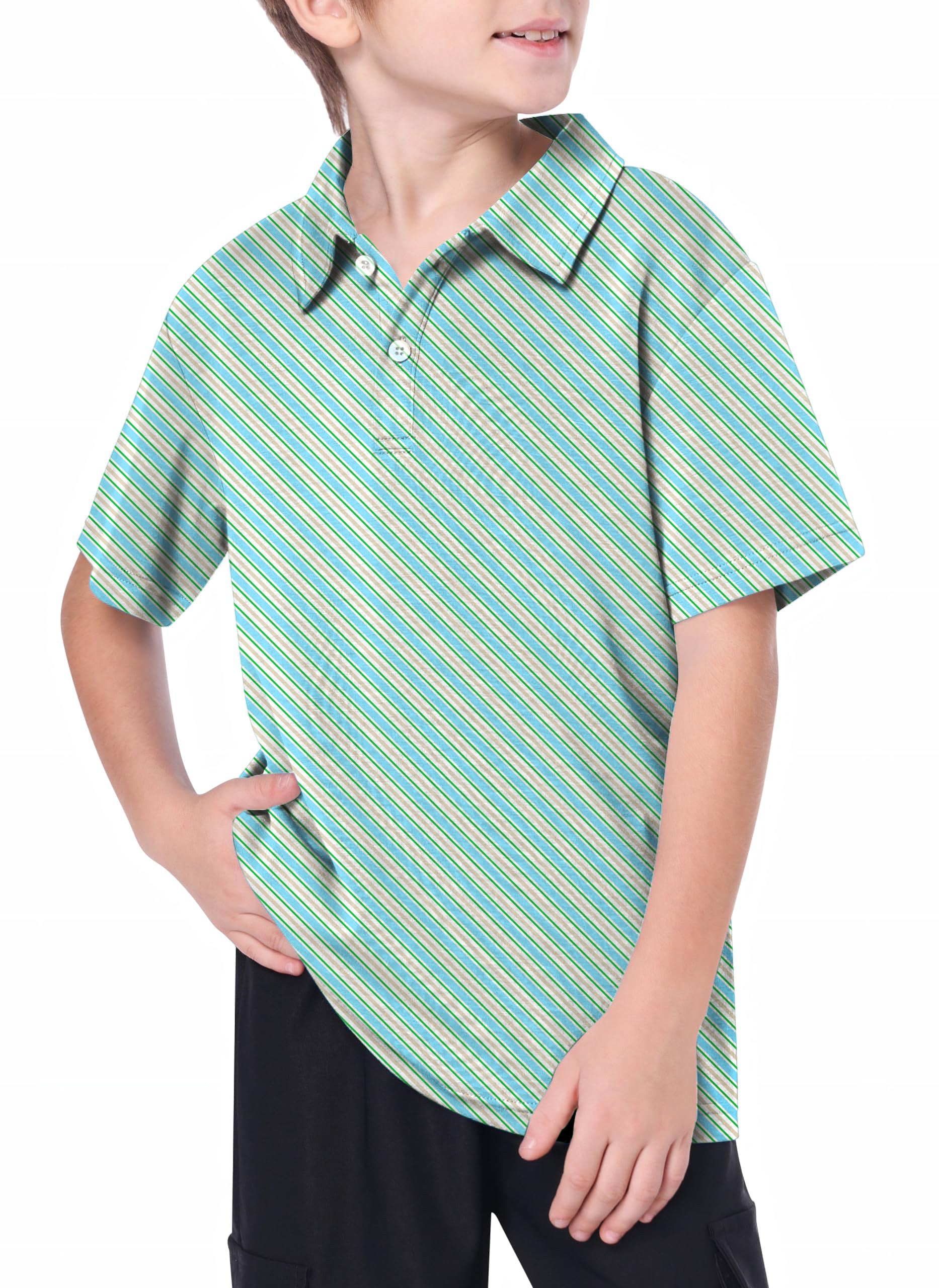 Youth Diagonal stripes Golf Polo