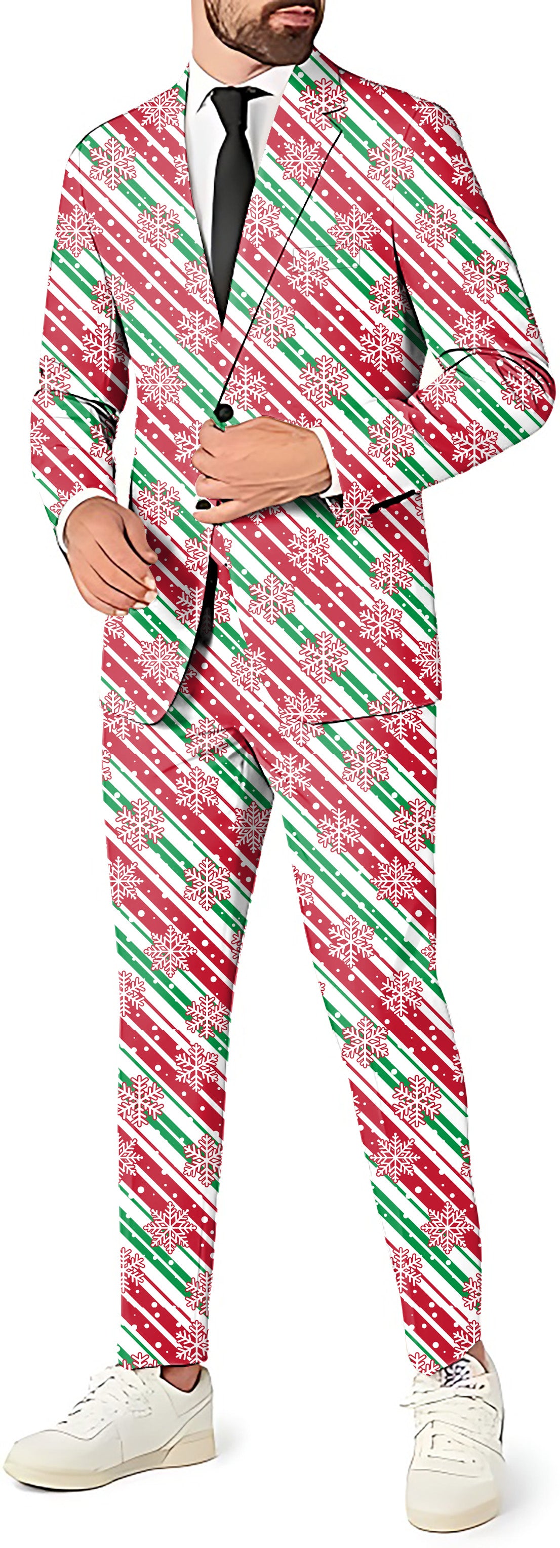 Christmas Snowflake Men's Party Costumes-Theme Party 2 or 3pcs Suit set-Blazer Pants & Vest