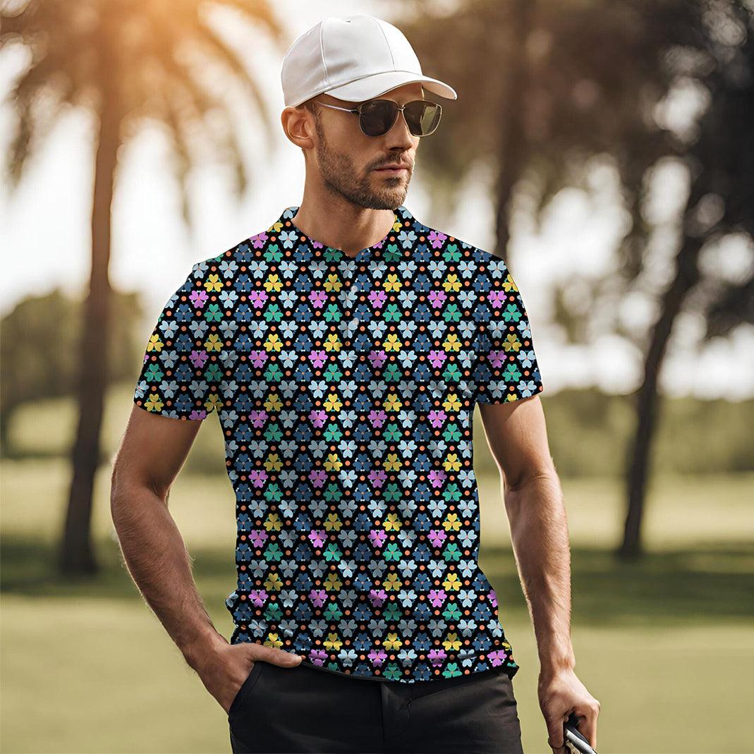 Men's Modern Flowers golf polo