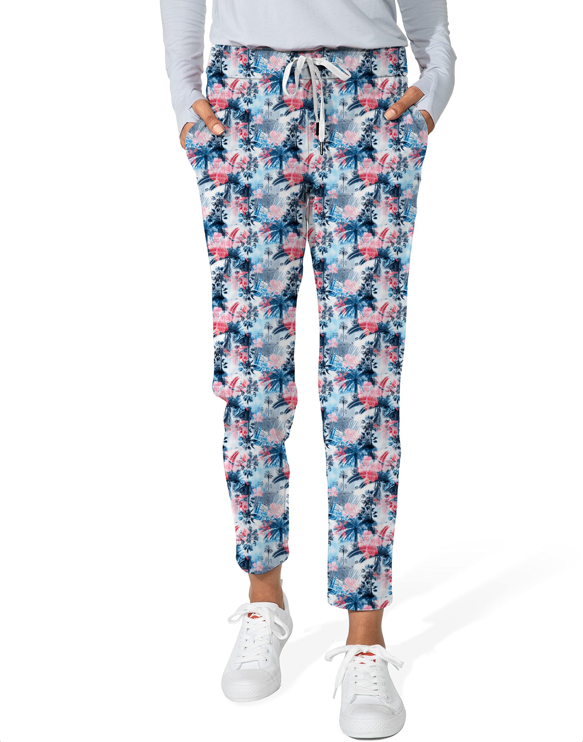Tropical Coconut Tree Women's 7/8 Stretch Ankle Golf Pants