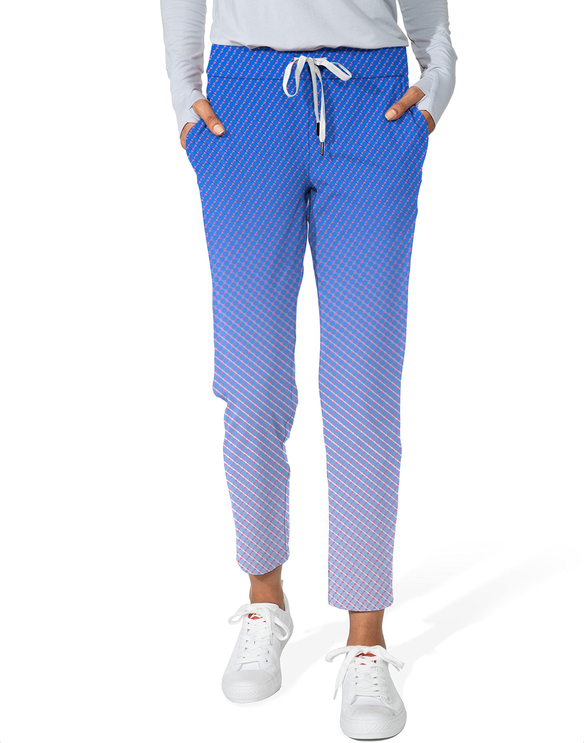 Blue Gradient Women's 7/8 Stretch Ankle Golf Pants