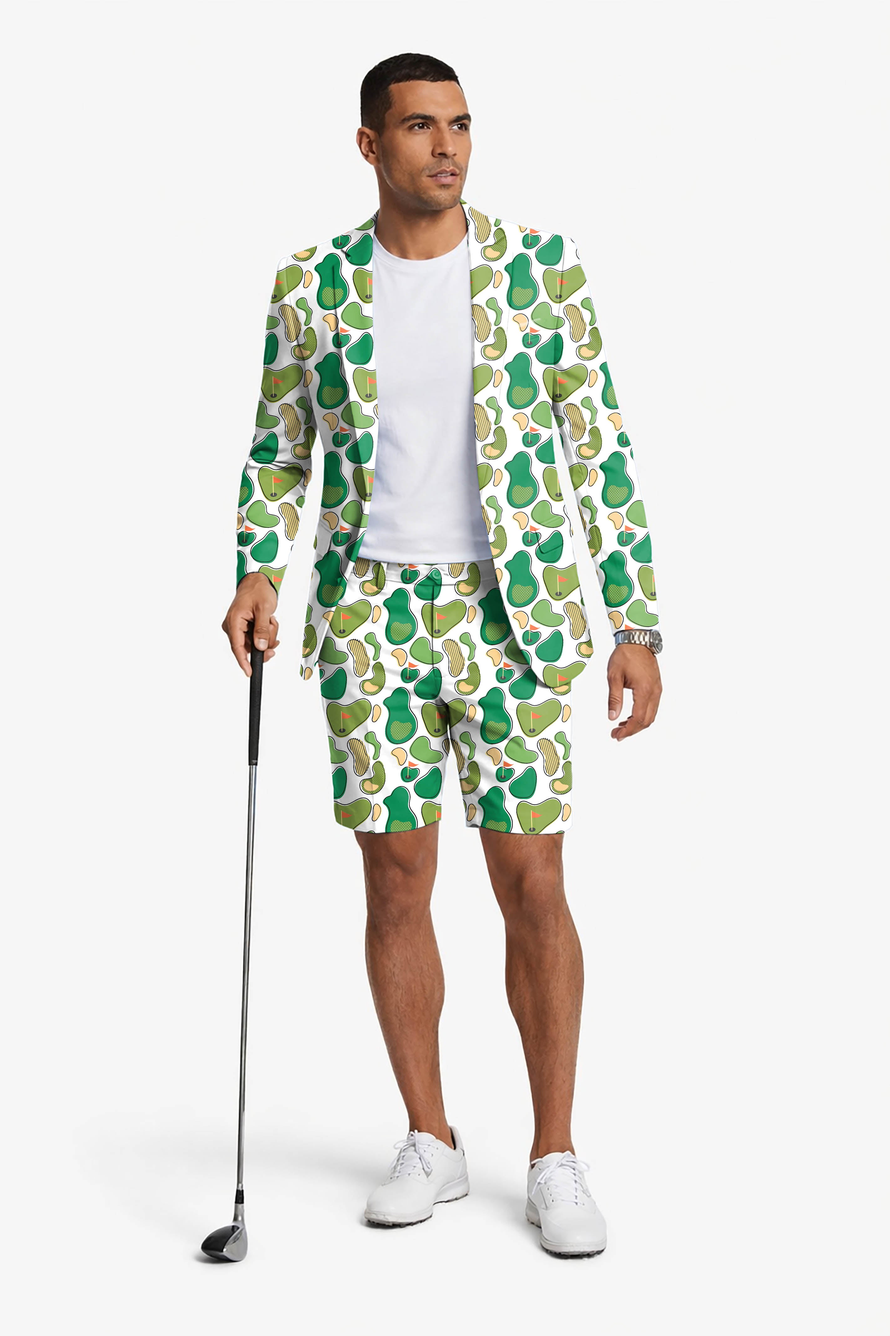 Winning Putt Men's Party Costumes-Theme Party 2pcs Suit set-Blazer Shorts