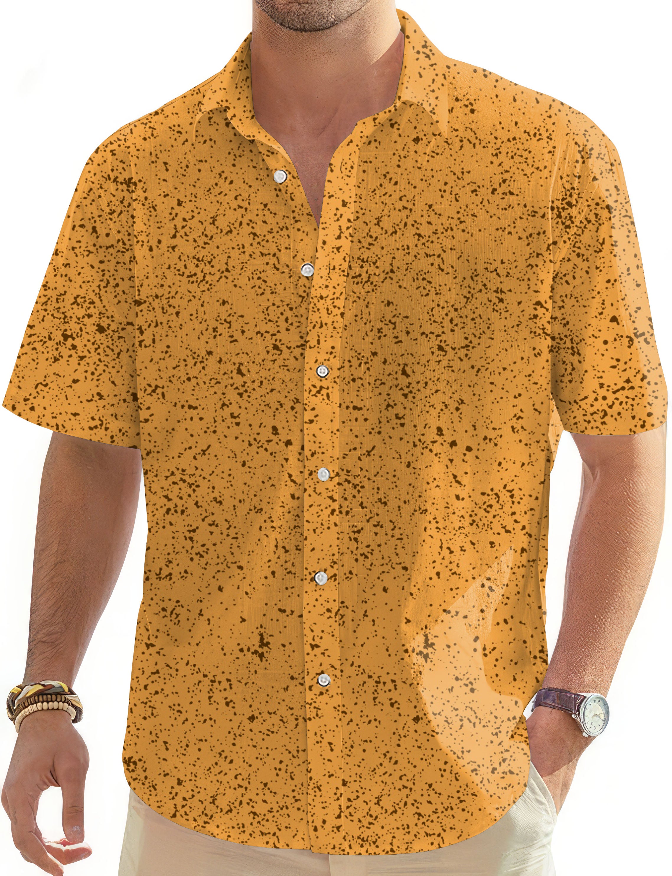 Grange-Men's Golf Hawaiian Shirts Button Down Shirt