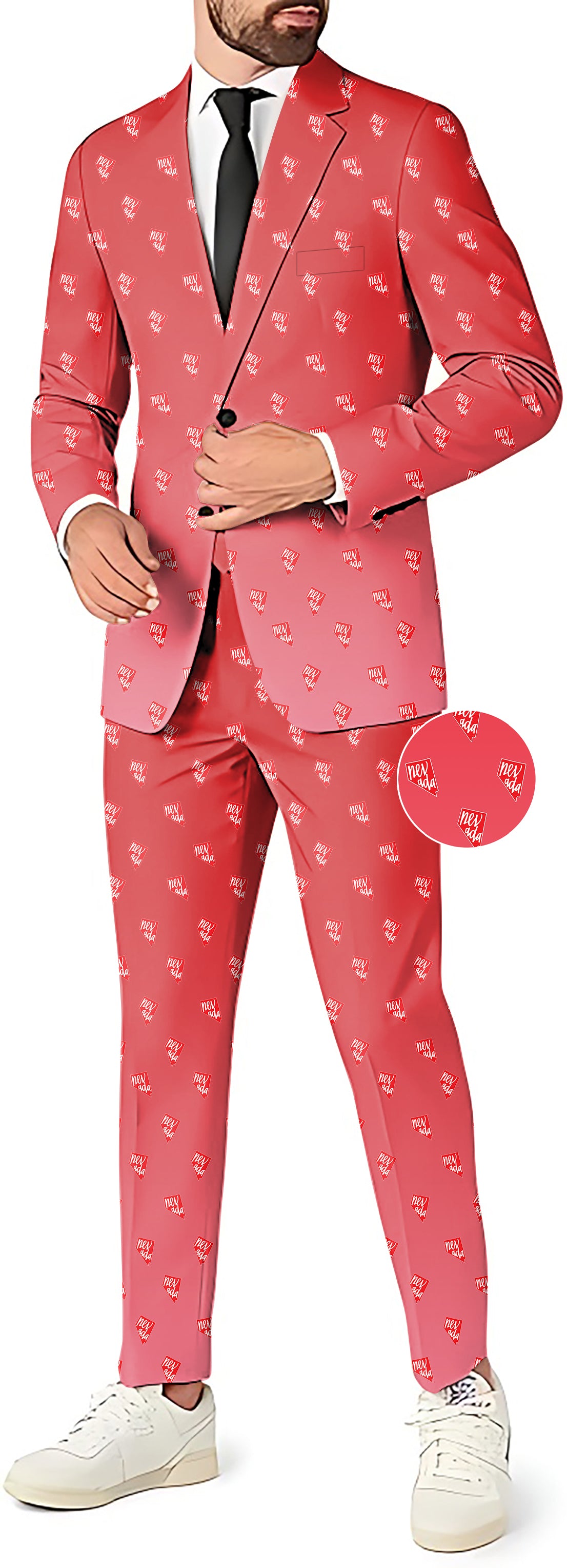 Red Nevada Men's Party Costumes-Theme Party 2 or 3pcs Suit set-Blazer Pants & Vest