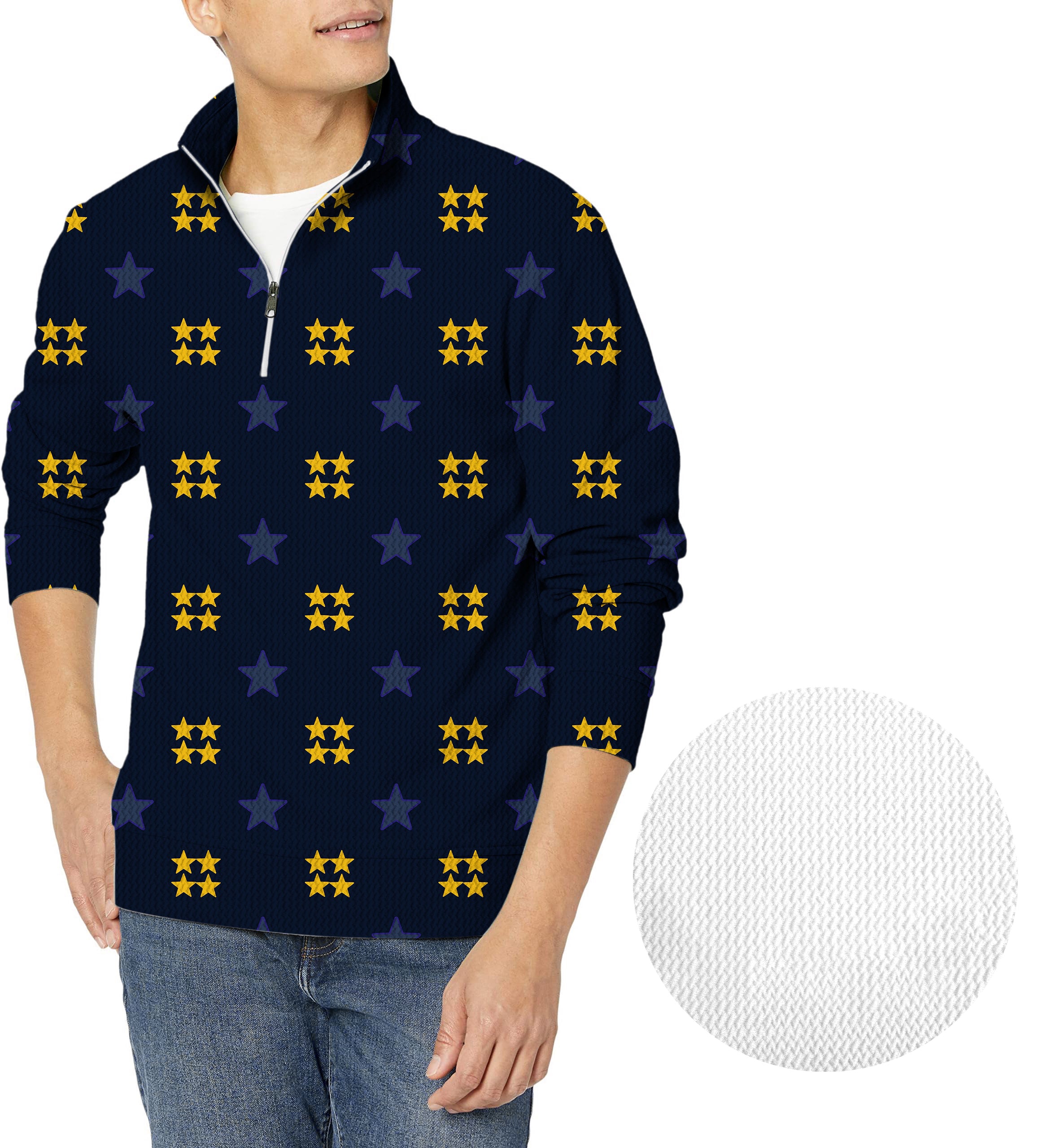 limited edition American Star-Men's Golf Waffle Zipper Pullover