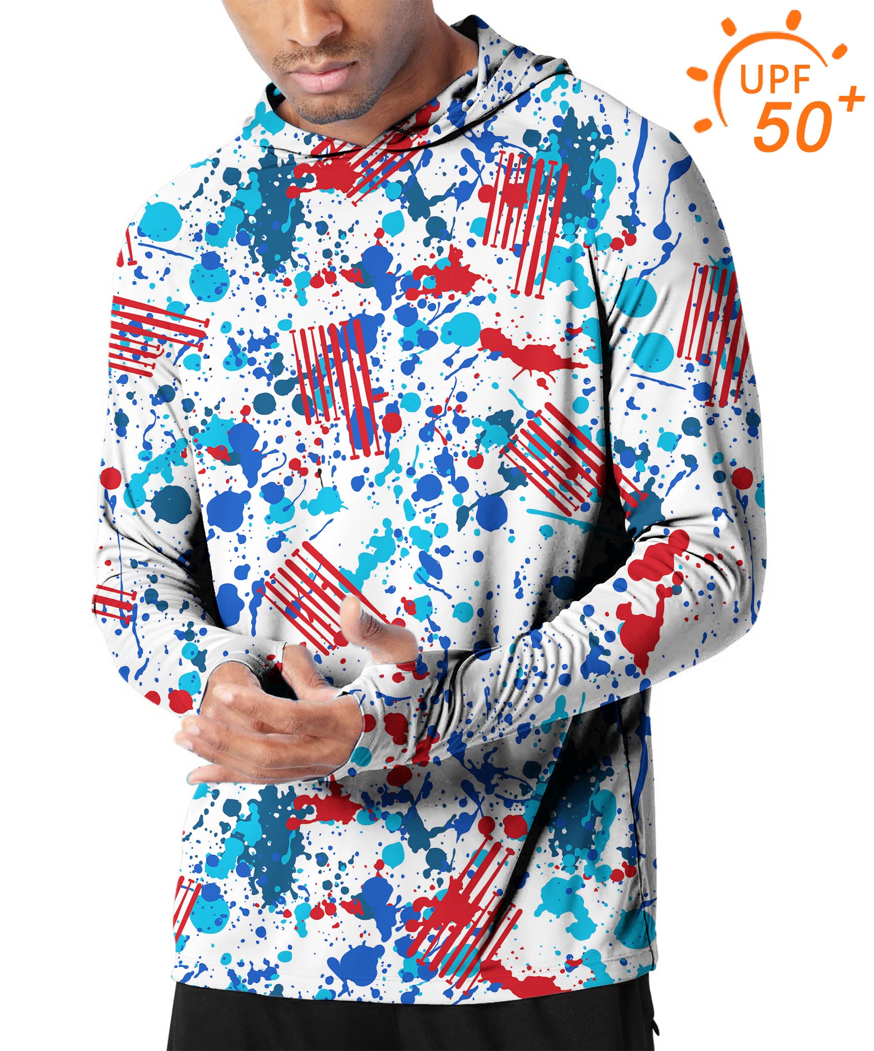 Men's Outdoor graffiti Golf Sun Protection Slim Fit hoodies