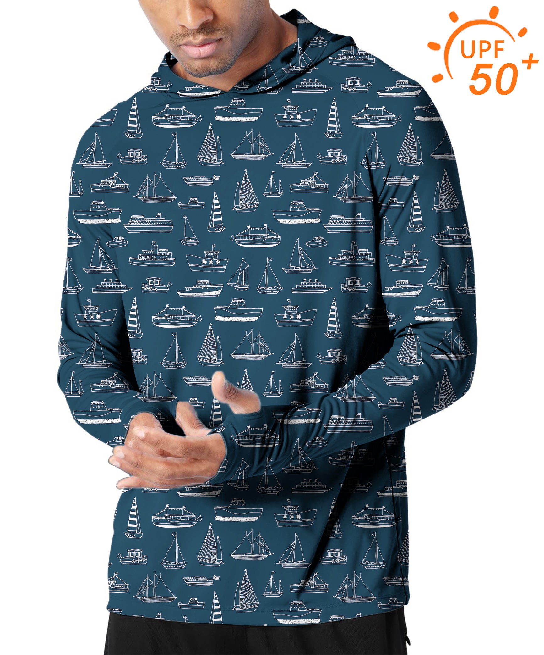 Men's Outdoor Sailboat Fleet Golf Sun Protection Slim Fit  hoodies