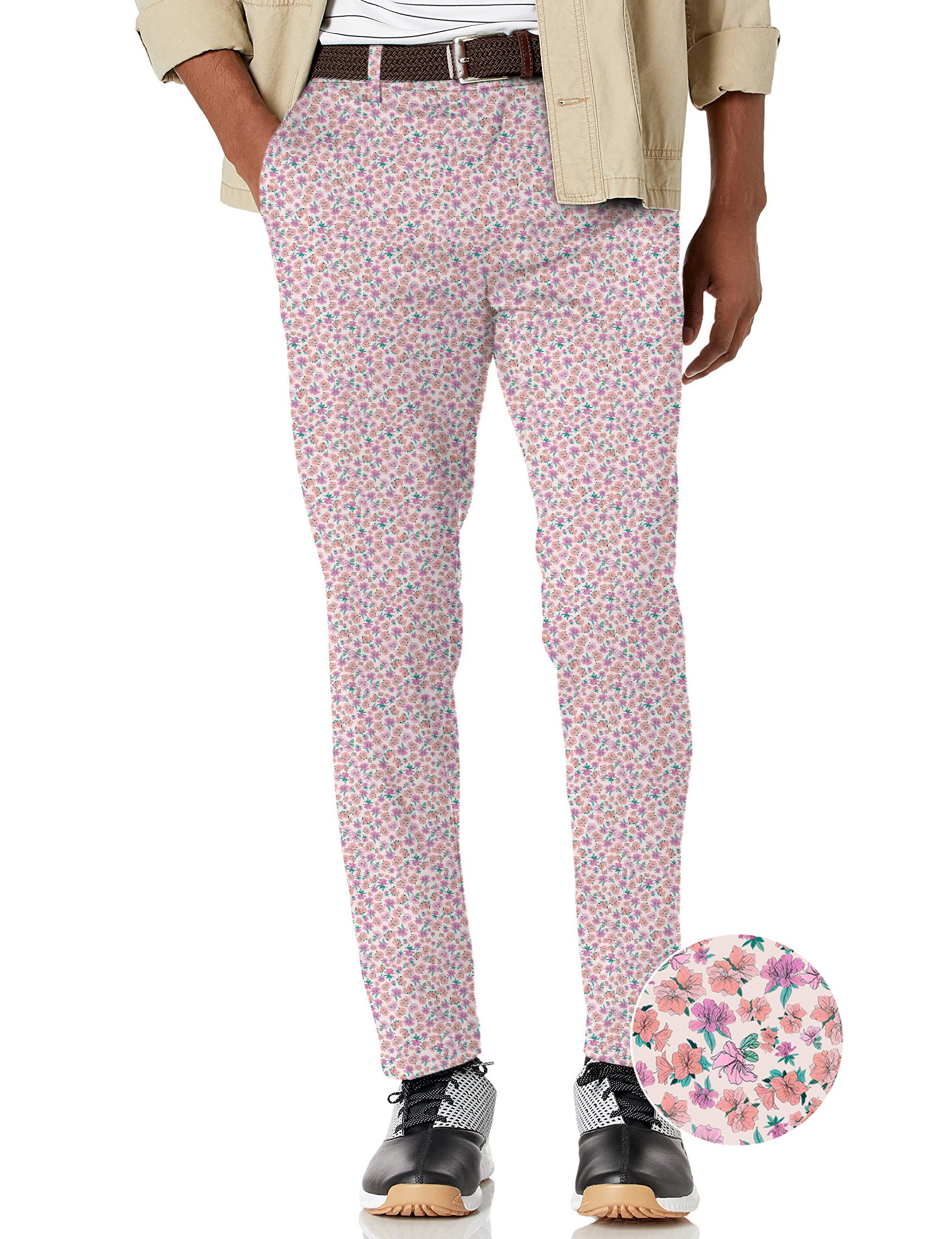 Men's Flower World Stretch Golf Pants