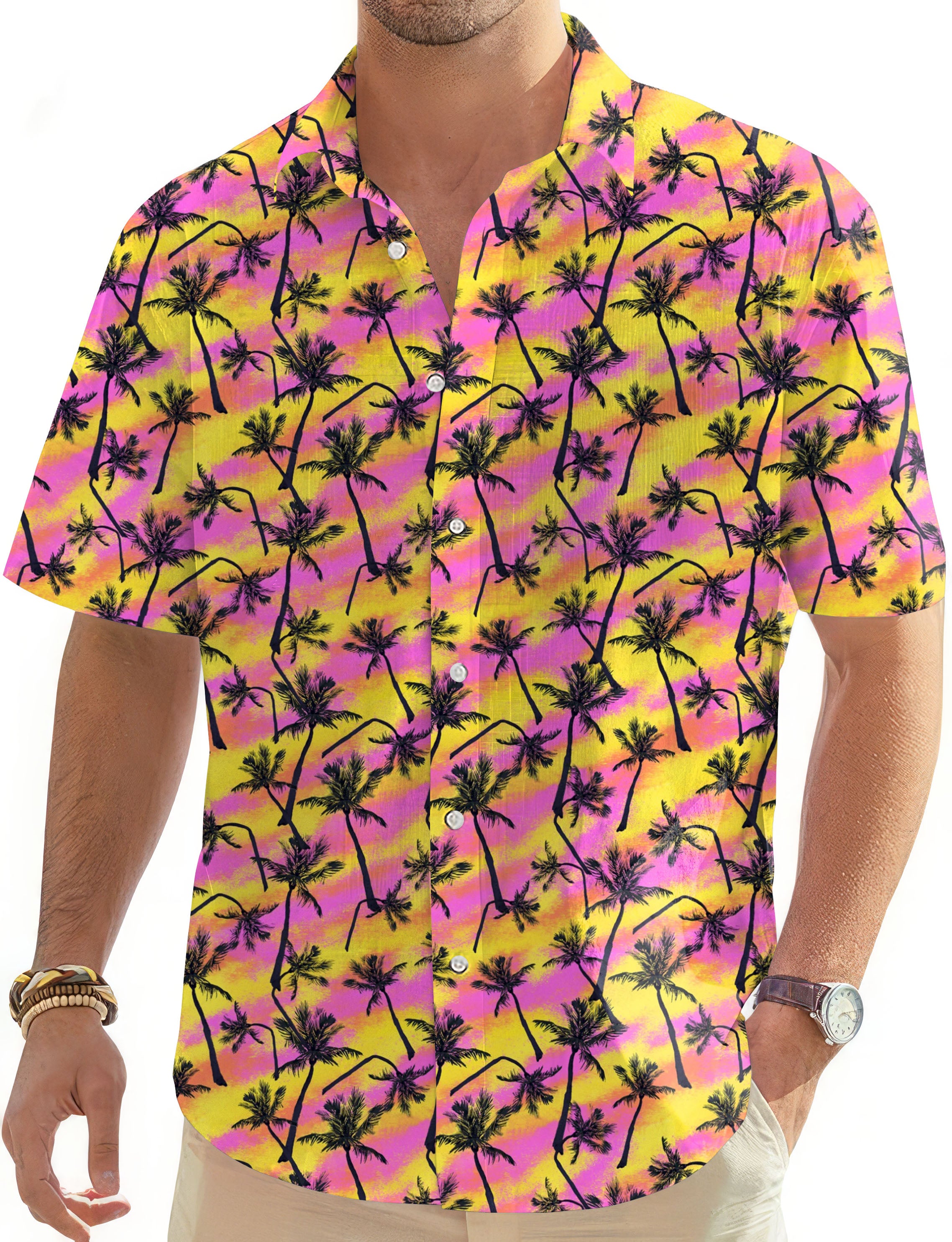 GRAPHIC PRINT-Men's Golf Hawaiian Shirts Button Down Shirt