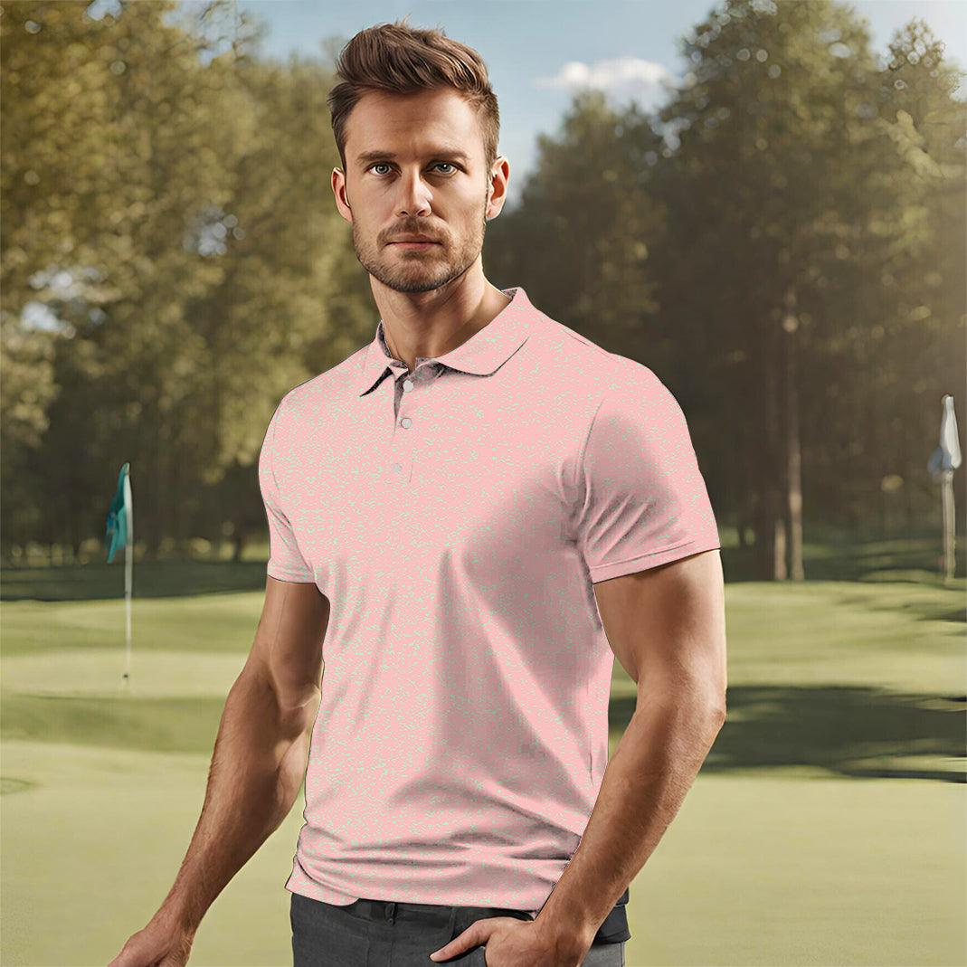 Men's Pastel Pink Fusion golf polo