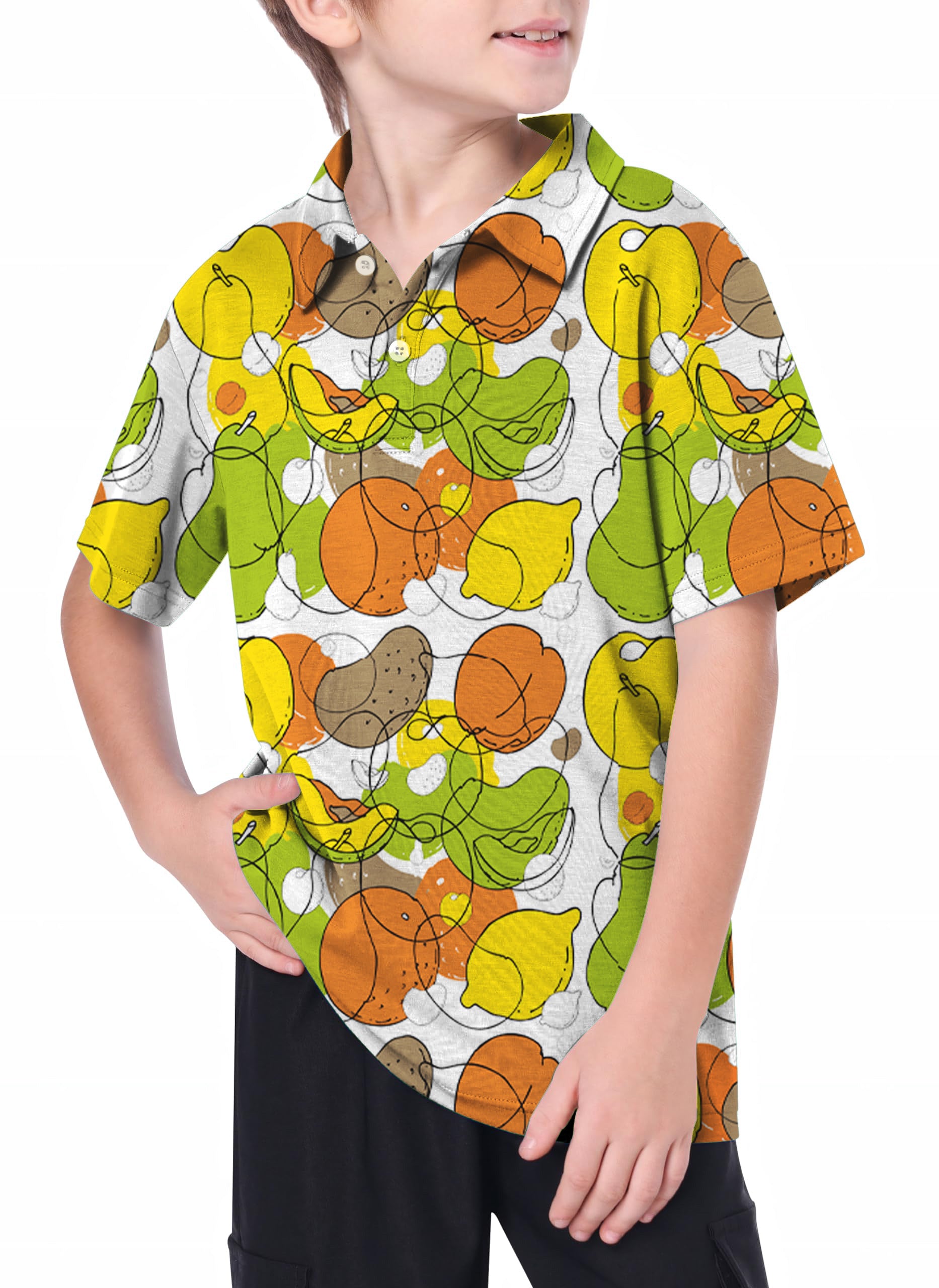 Youth colorfull fruit Golf Polo