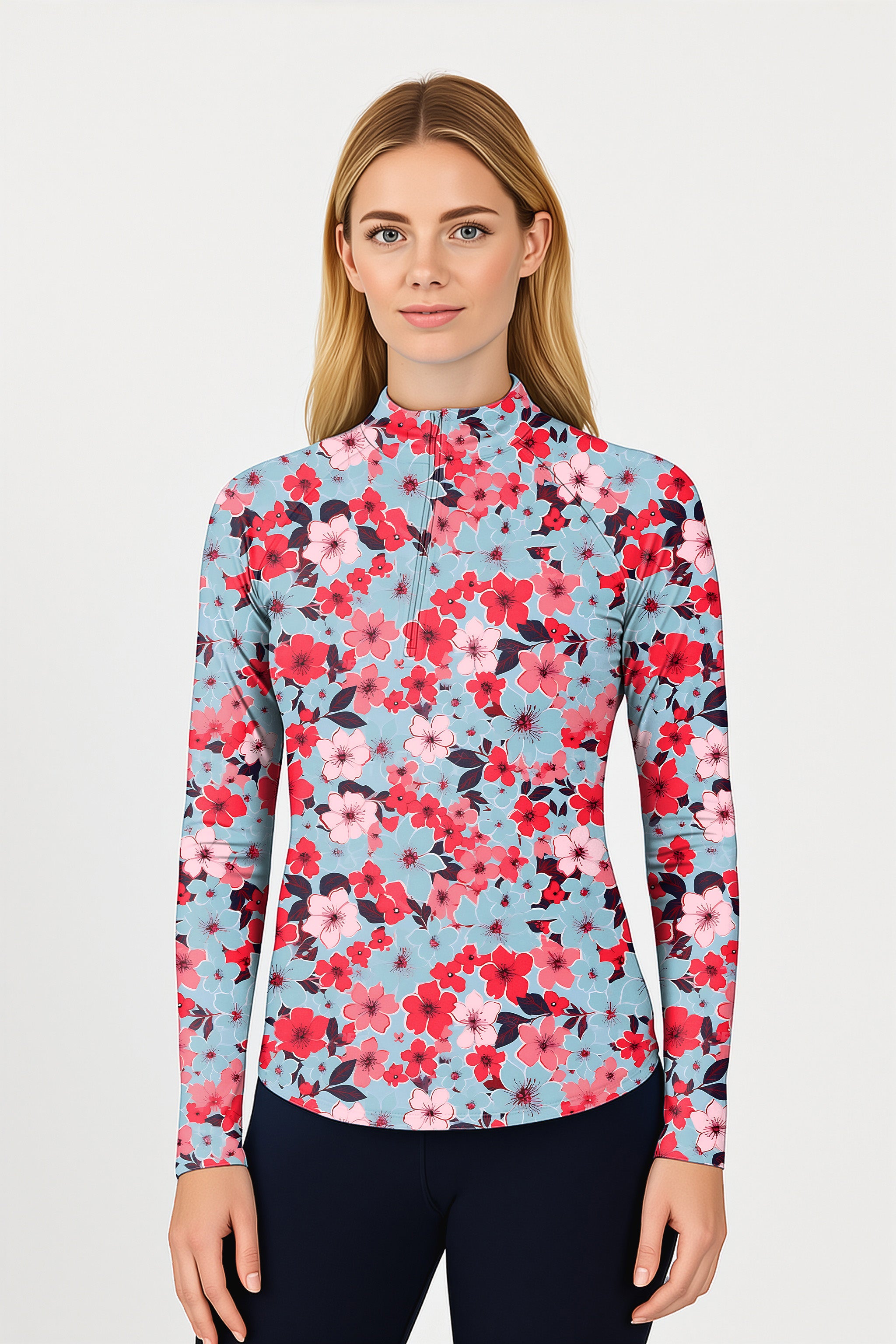 Tropical Tour  Women's Golf Active 3/4 Zip Top