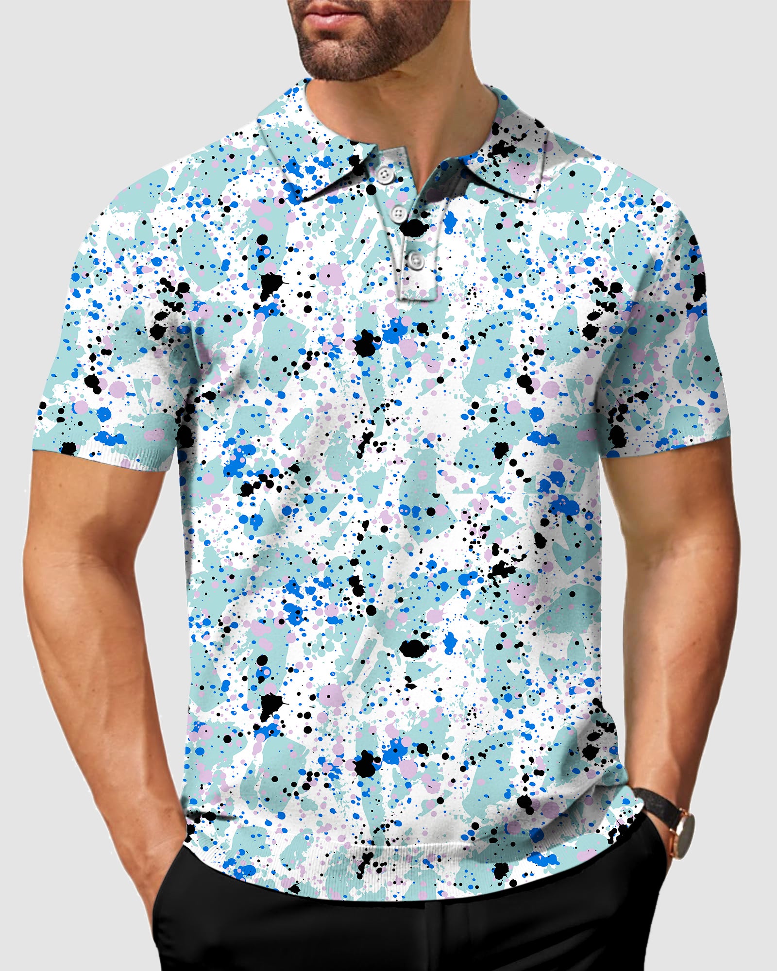 Men's Paint dots golf polo