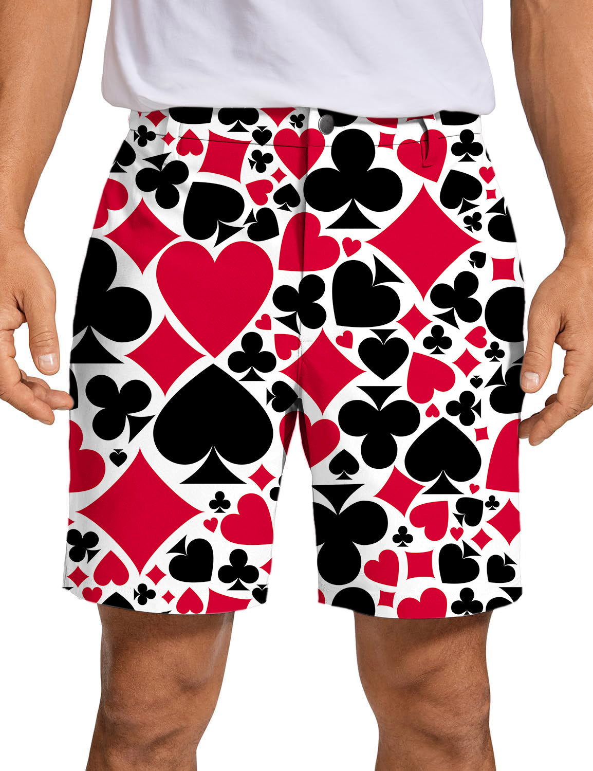 Men Poker Golf Shorts