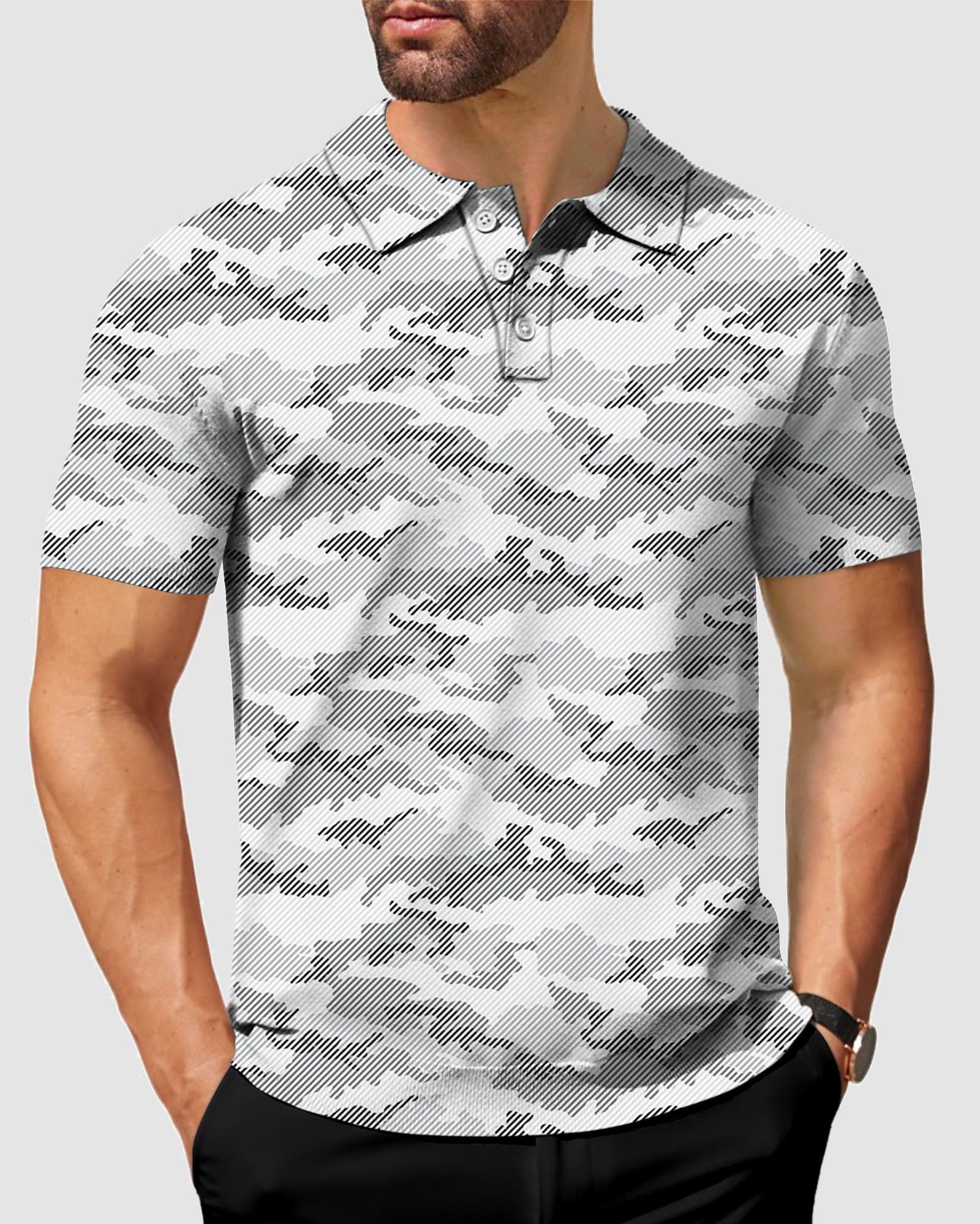 Men's Snow Camo golf polo