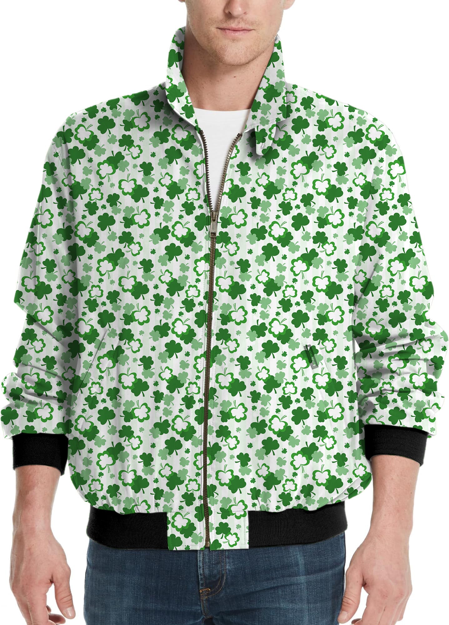 Leaf clover St. Patrick's Day-Men's Golf Windbreaker Light Jacket