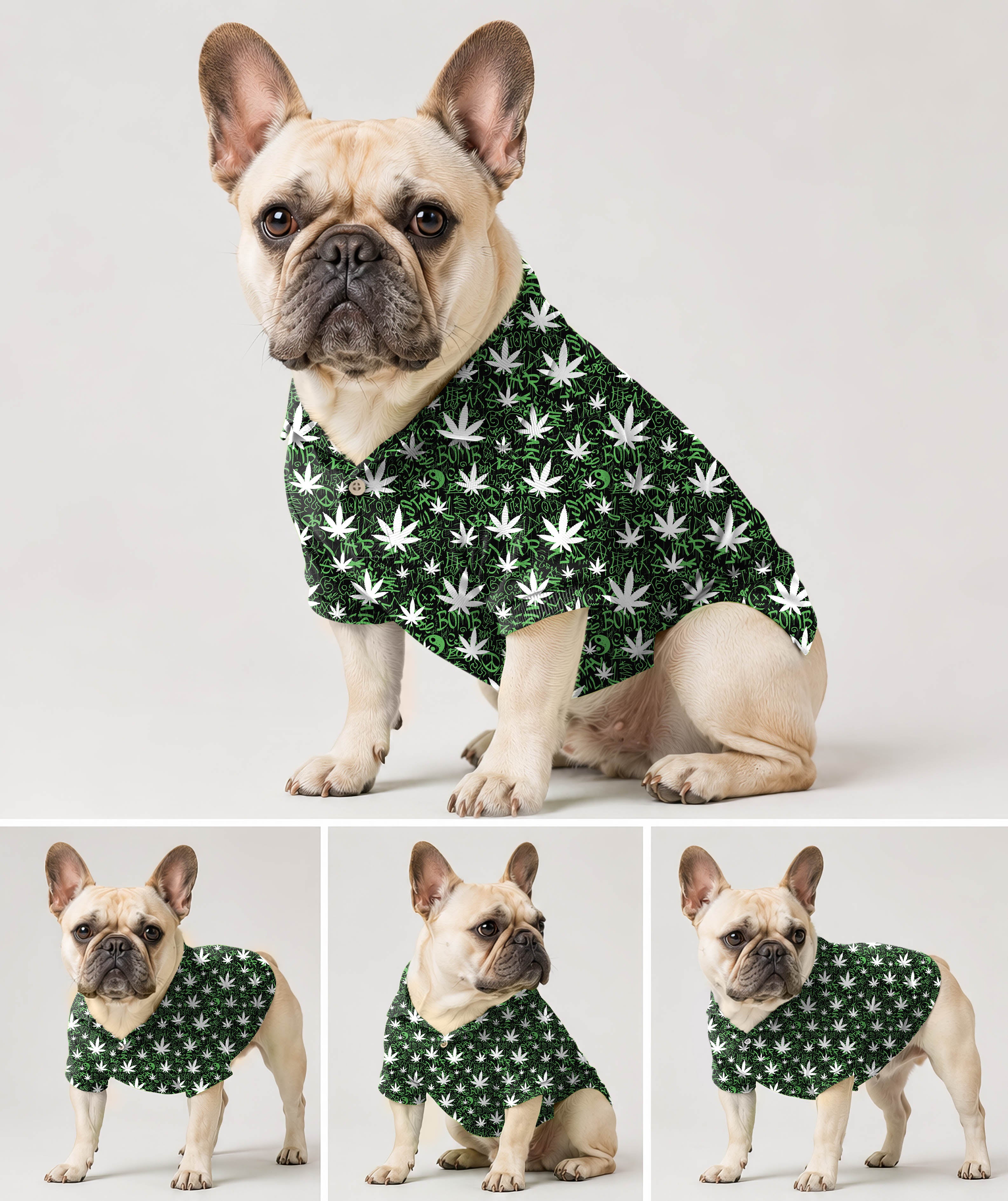 Dog's Leafy Graffiti golf polo