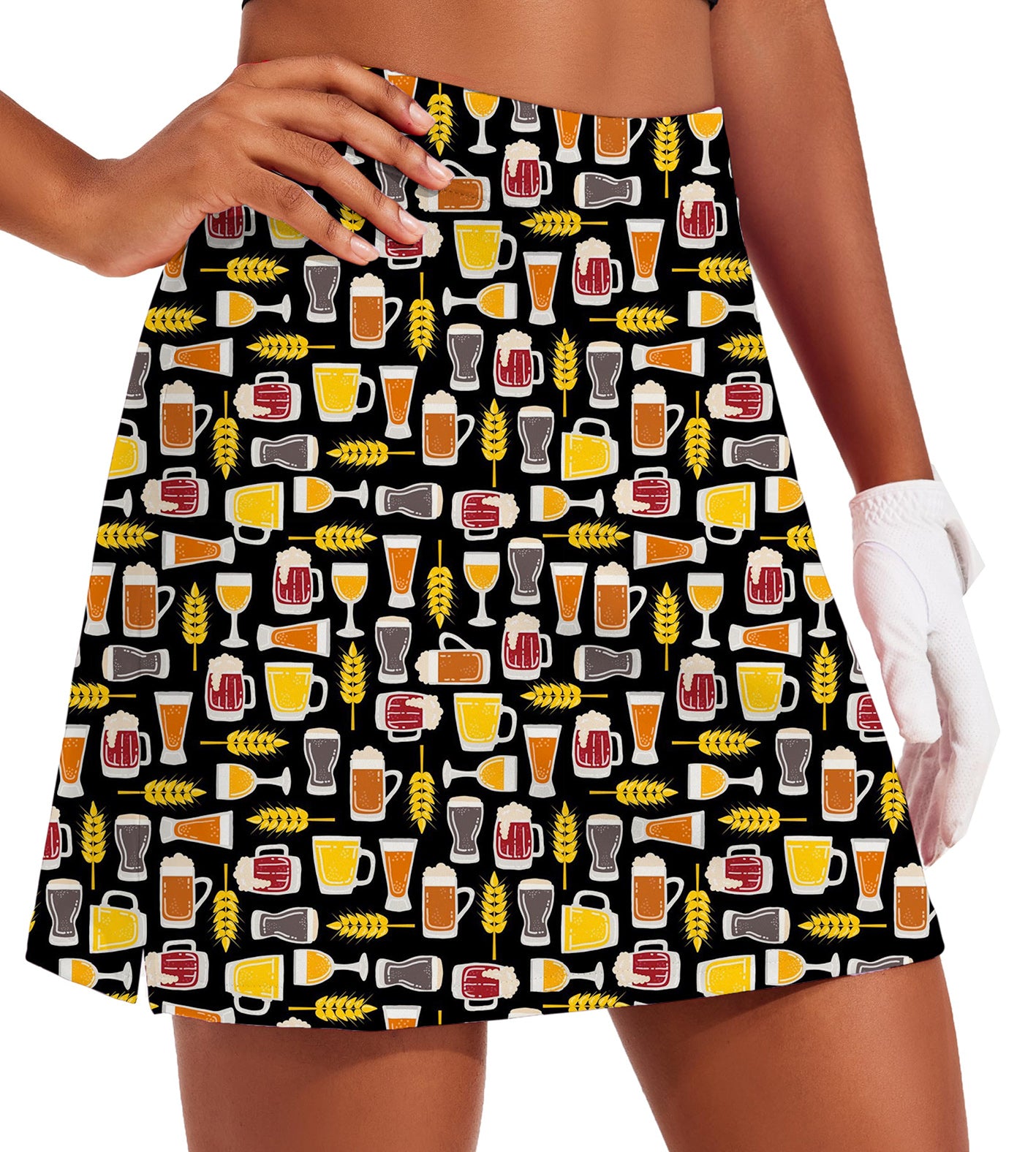 Women's Fall Brewskis Golf Skirts Inner Shorts Pocket