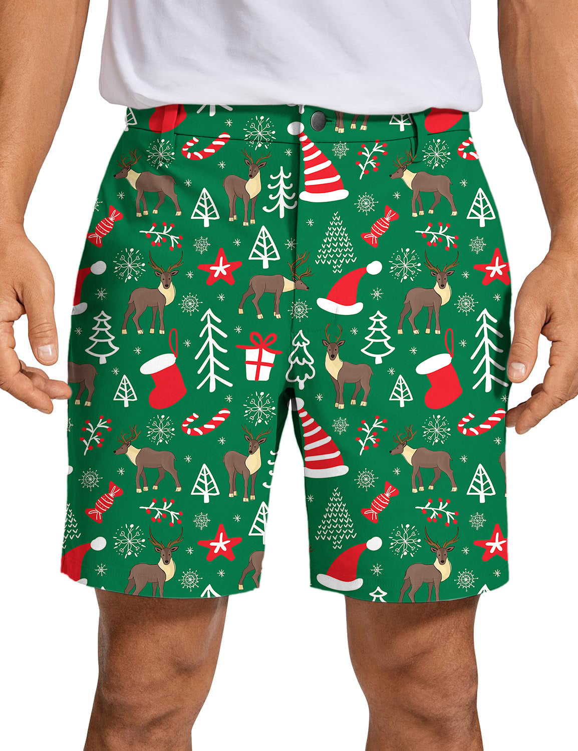 Men's Elk deer Christmas Golf Shorts
