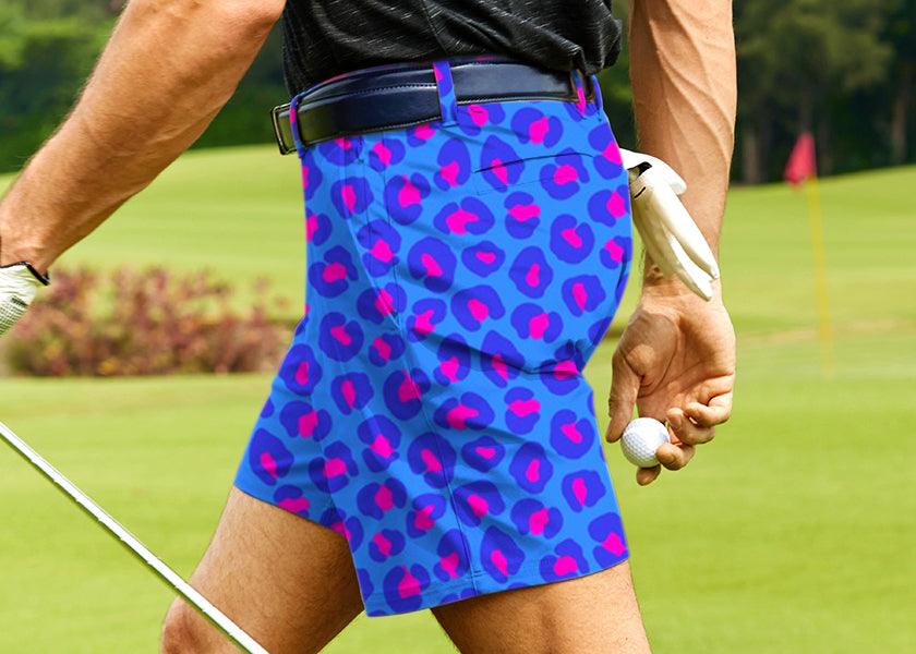 Men Fluorescent Golf Shorts