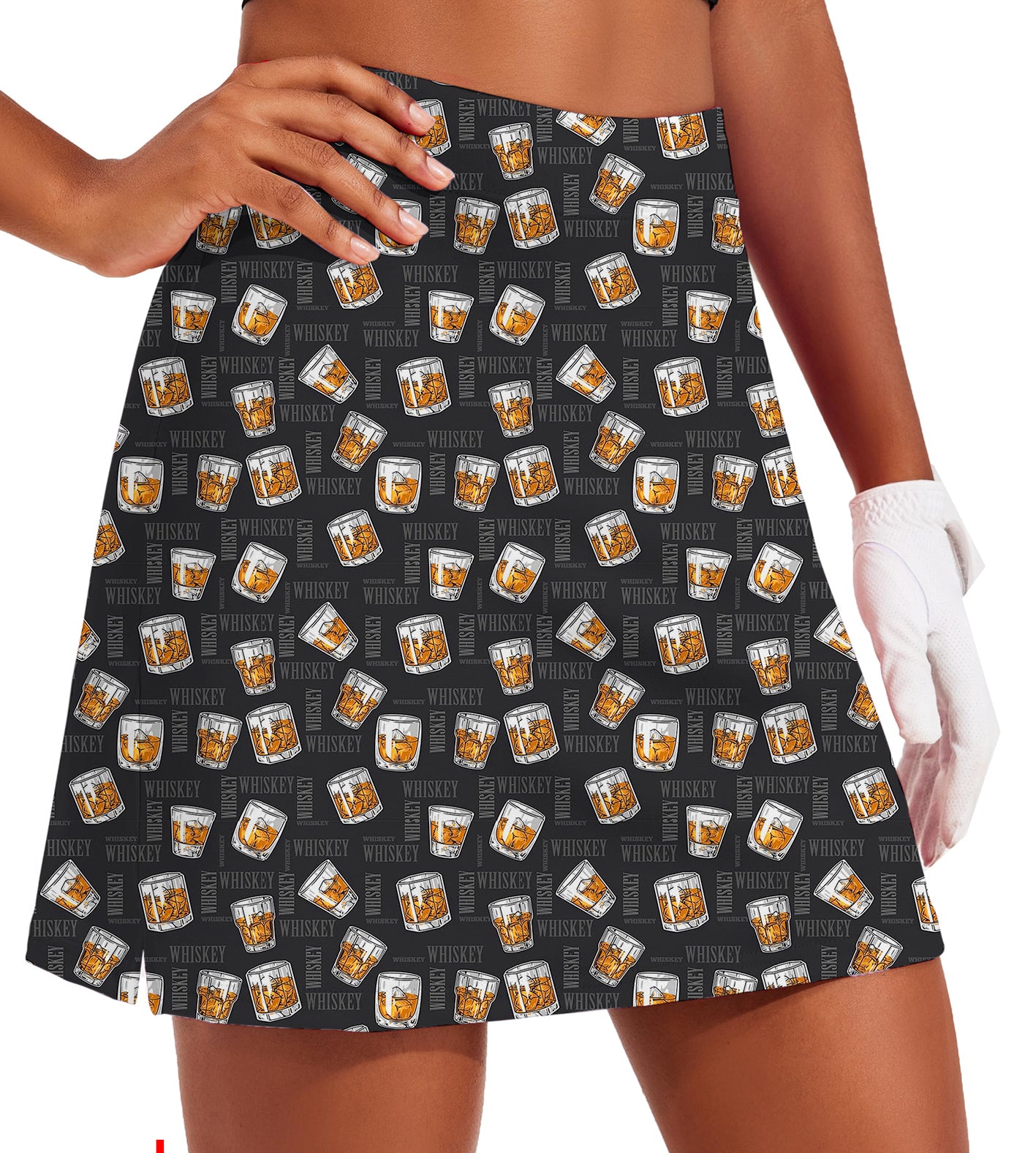 Women's Whiskey Golf Skirts Inner Shorts Pocket