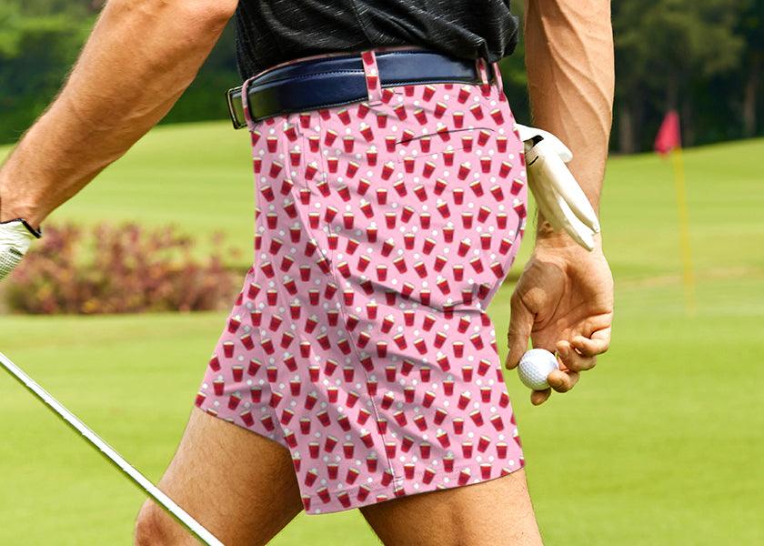 Men Red Solo Cup Golf Shorts