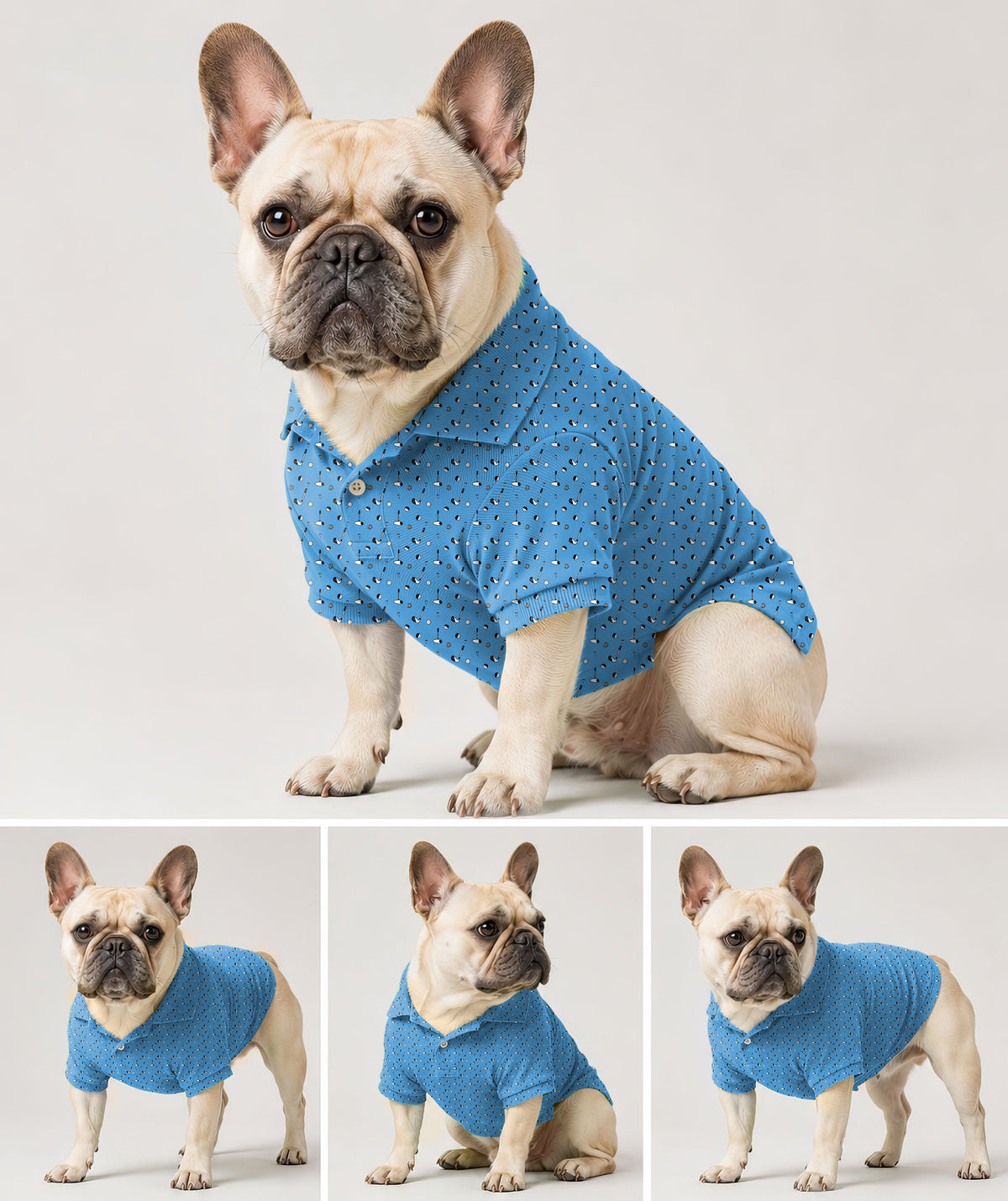 Dog's Sky-blue golf life Golf Polo
