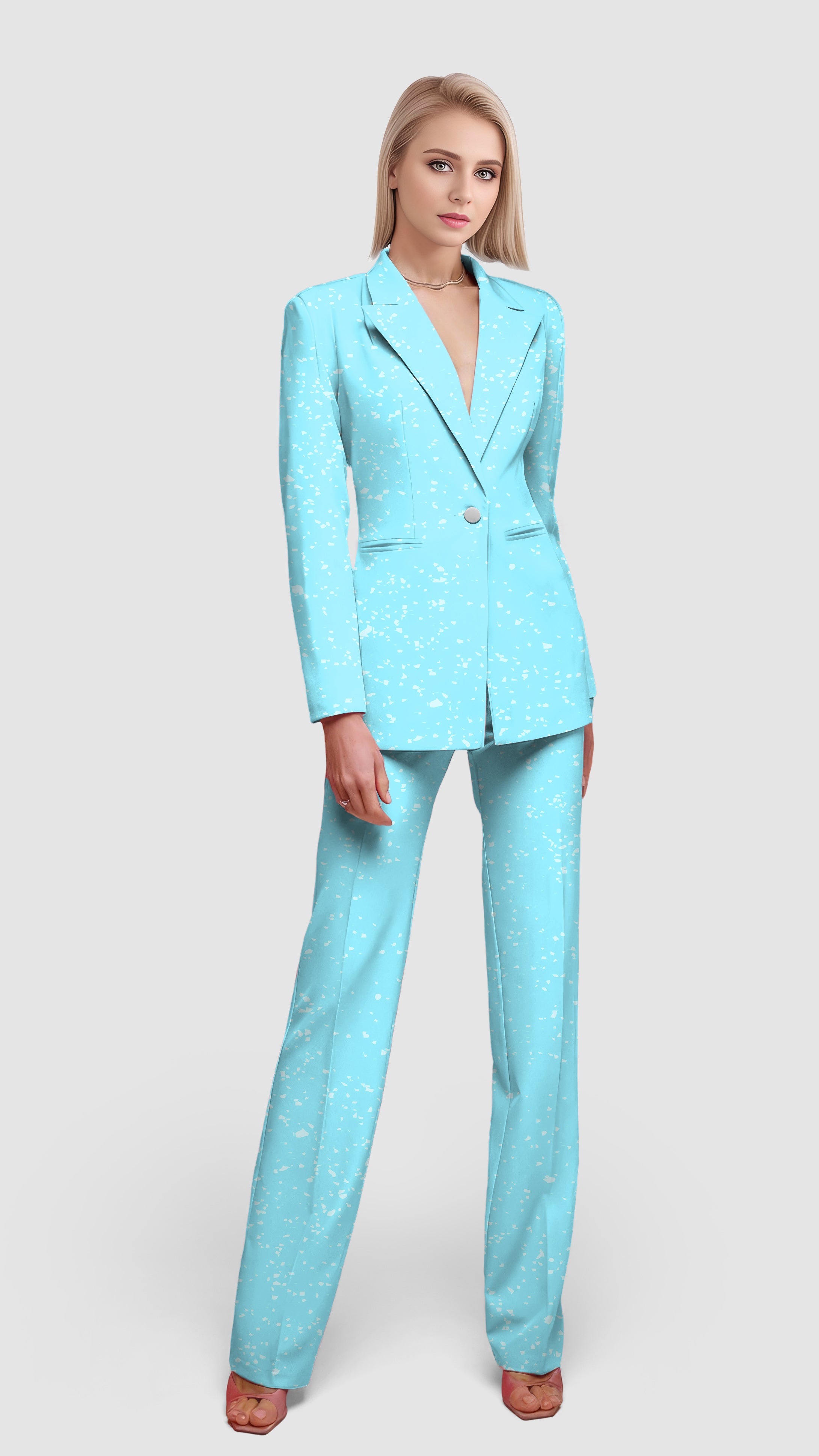 Two tone-Women's Blazer Casual Work Office Blazer Suit set