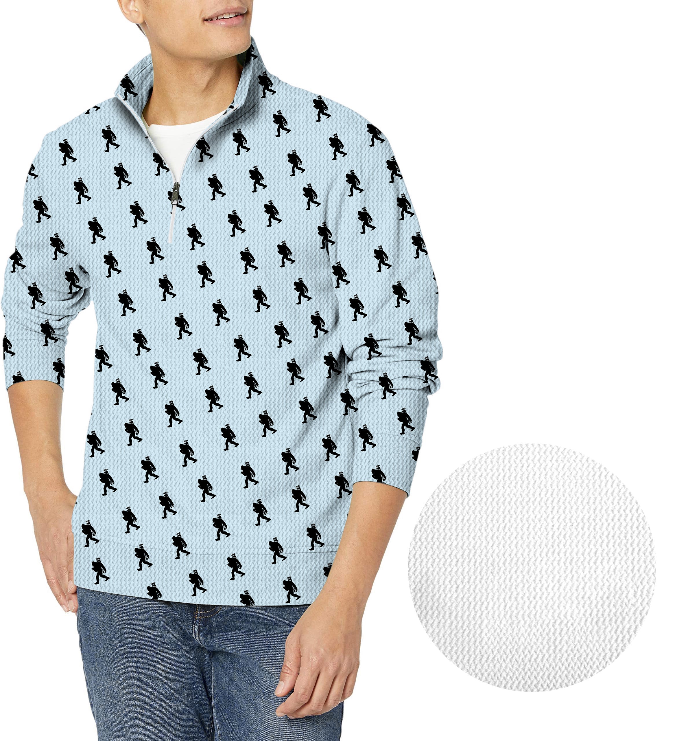 Bigfoot-Men's Golf Waffle Zipper Pullover