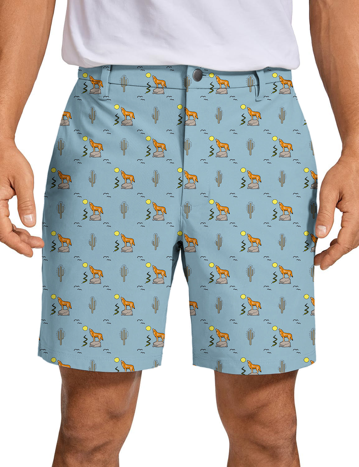 Men's Clever Coyote Golf Shorts