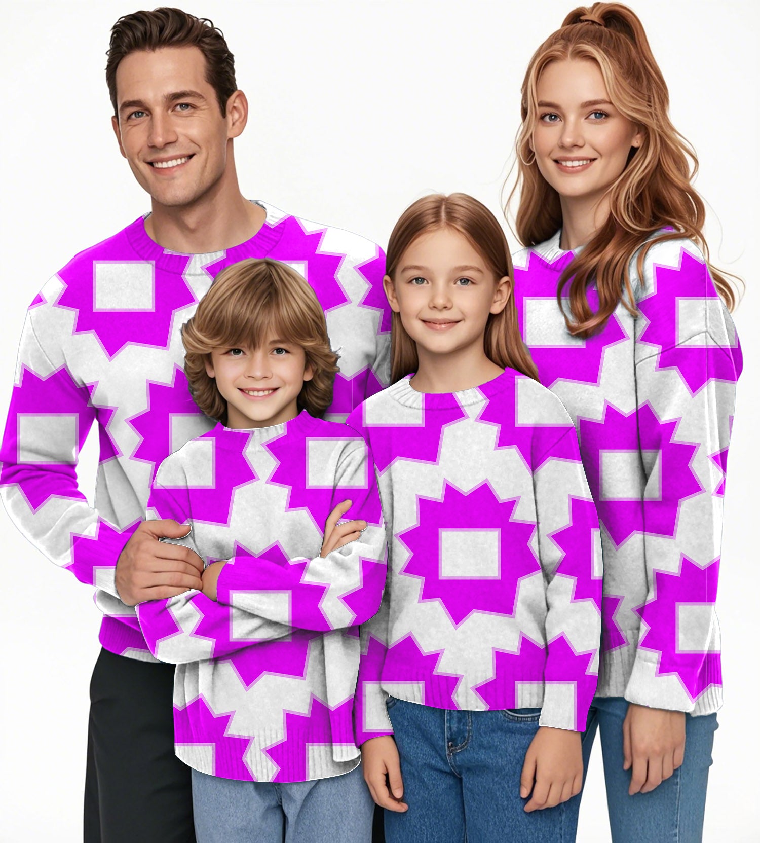 Explosion Geometry Limited Edition Crewneck Pullover Ugly Sweater Men Women boy girl family